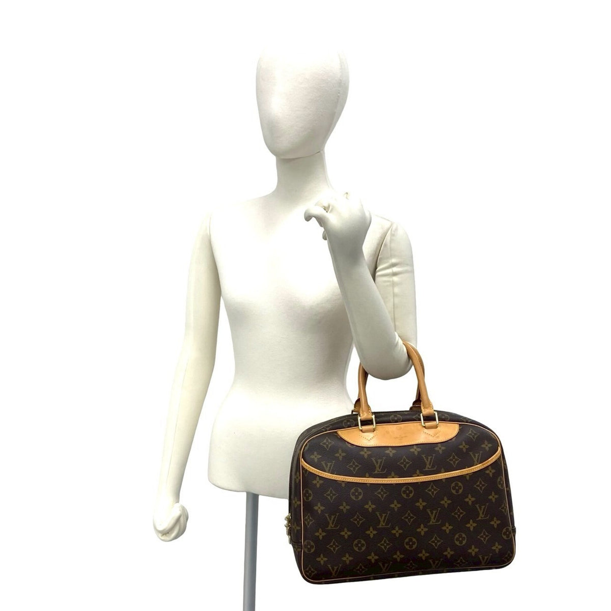 Louis Vuitton Brown Leather Pvc Boston Bag Handbag (Pre-Owned)