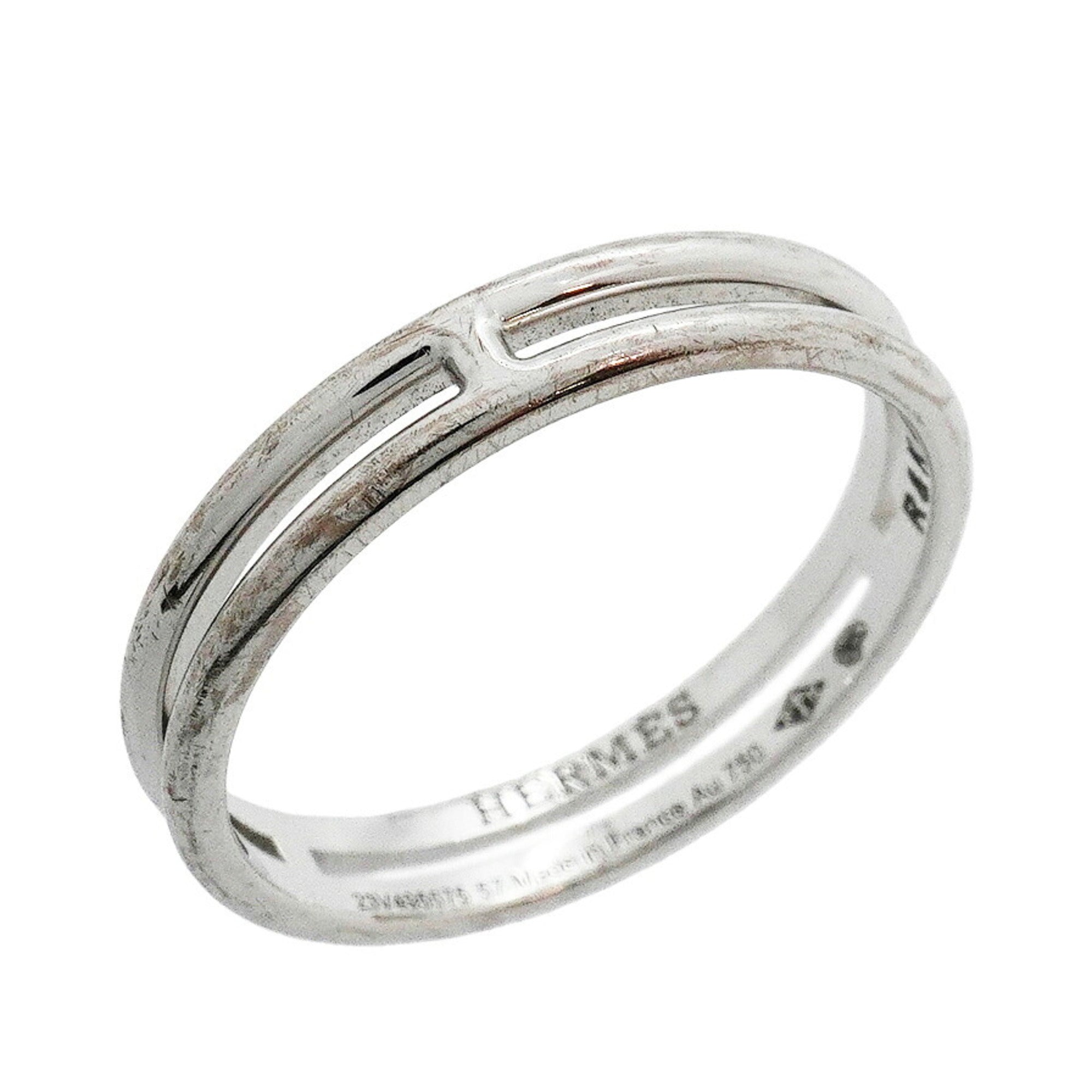 Hermes White Gold (18K) Band Ring (Pre-Owned)