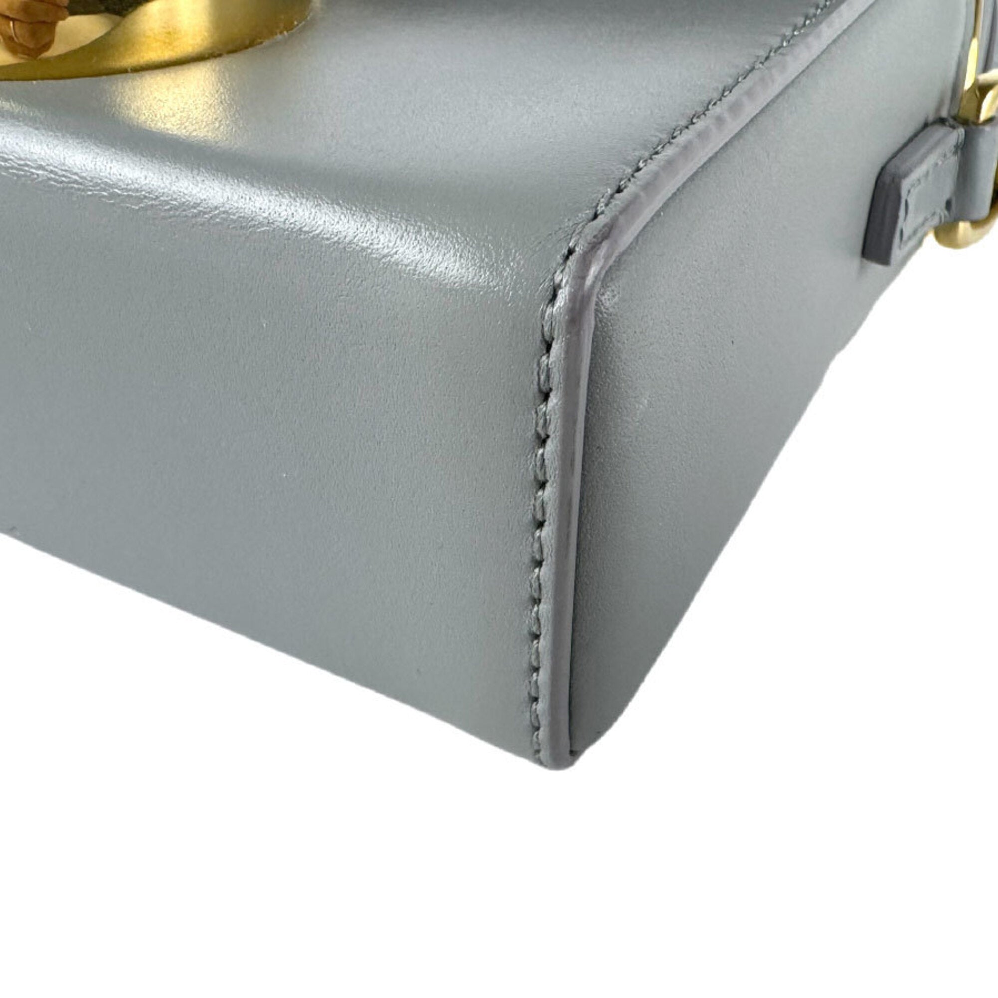 Christian Dior Gray Leather Shoulder Bag (Pre-Owned)