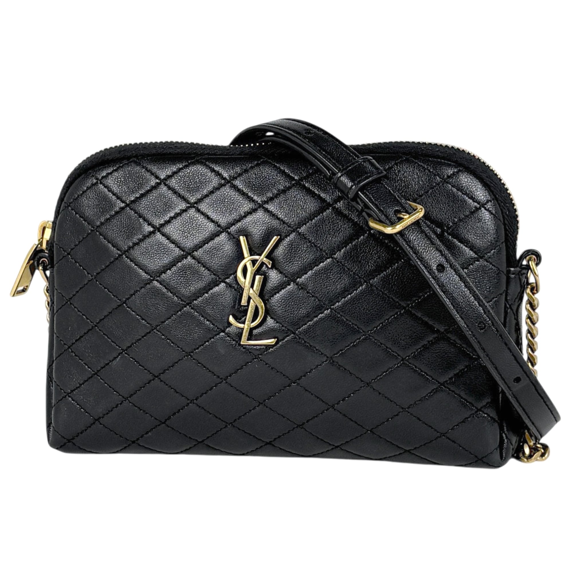 Saint Laurent Black Leather Shoulder Bag (Pre-Owned)