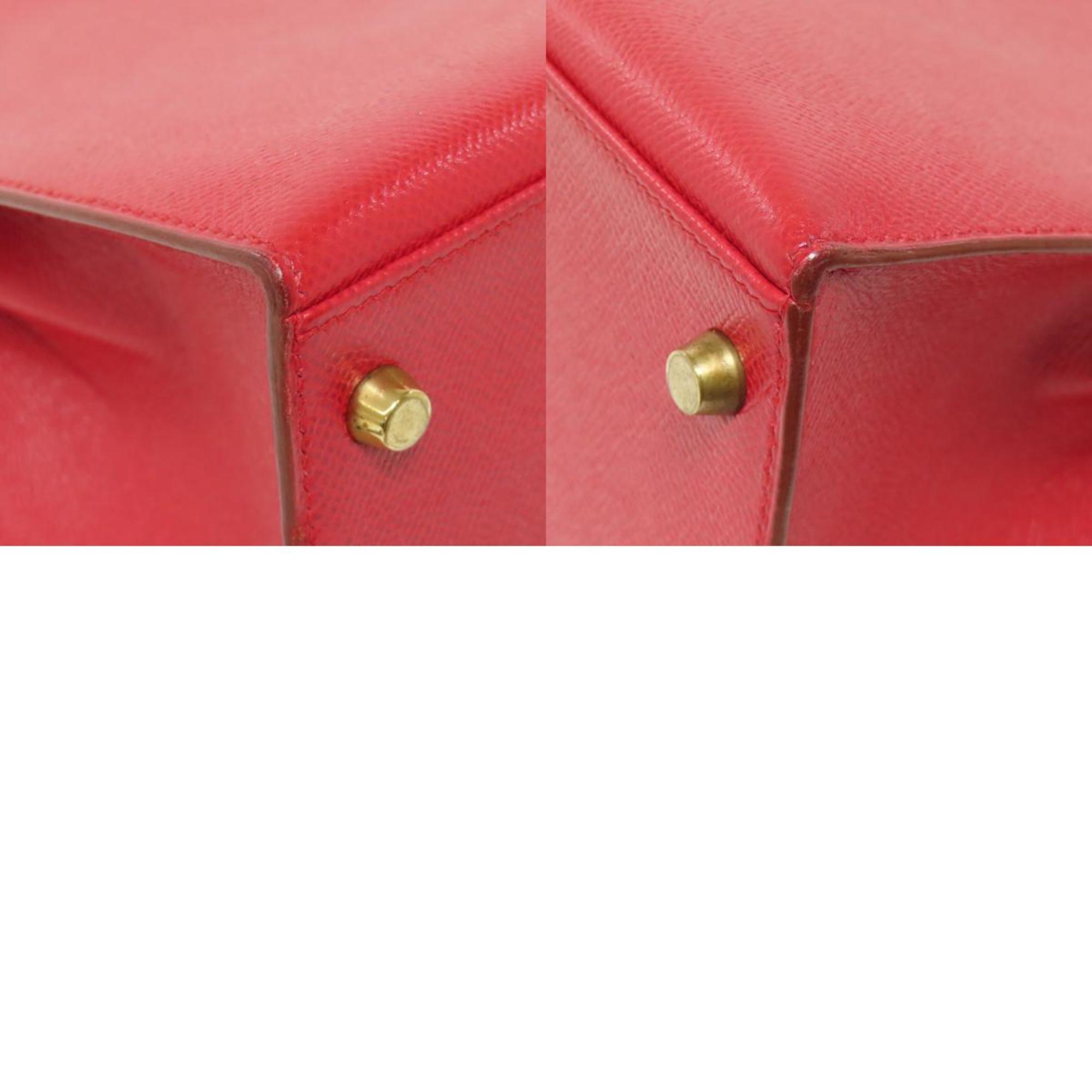 Hermes Red Color Epsom Leather Handbag (Pre-Owned)