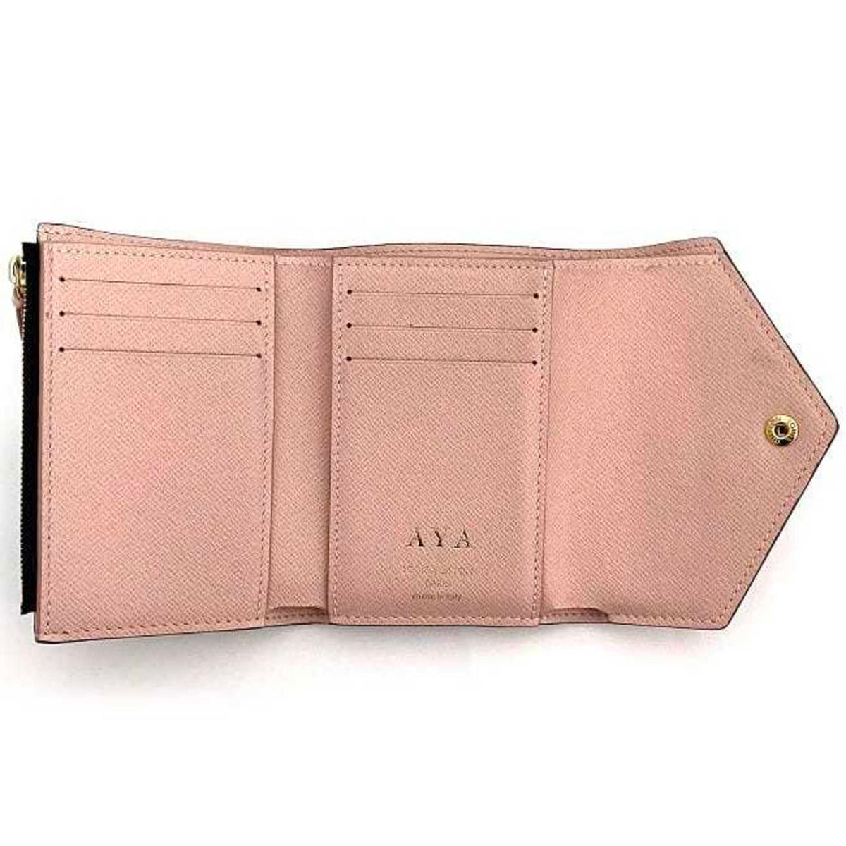 Louis Vuitton Brown Monogram Pink Rose Ballerine Monogram Wallet (Tri-Fold) (Pre-Owned)
