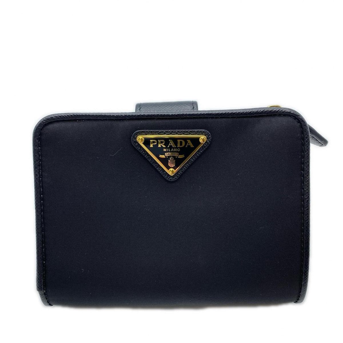 Prada Saffiano Black Nylon Saffiano Wallet (Bi-Fold) (Pre-Owned)