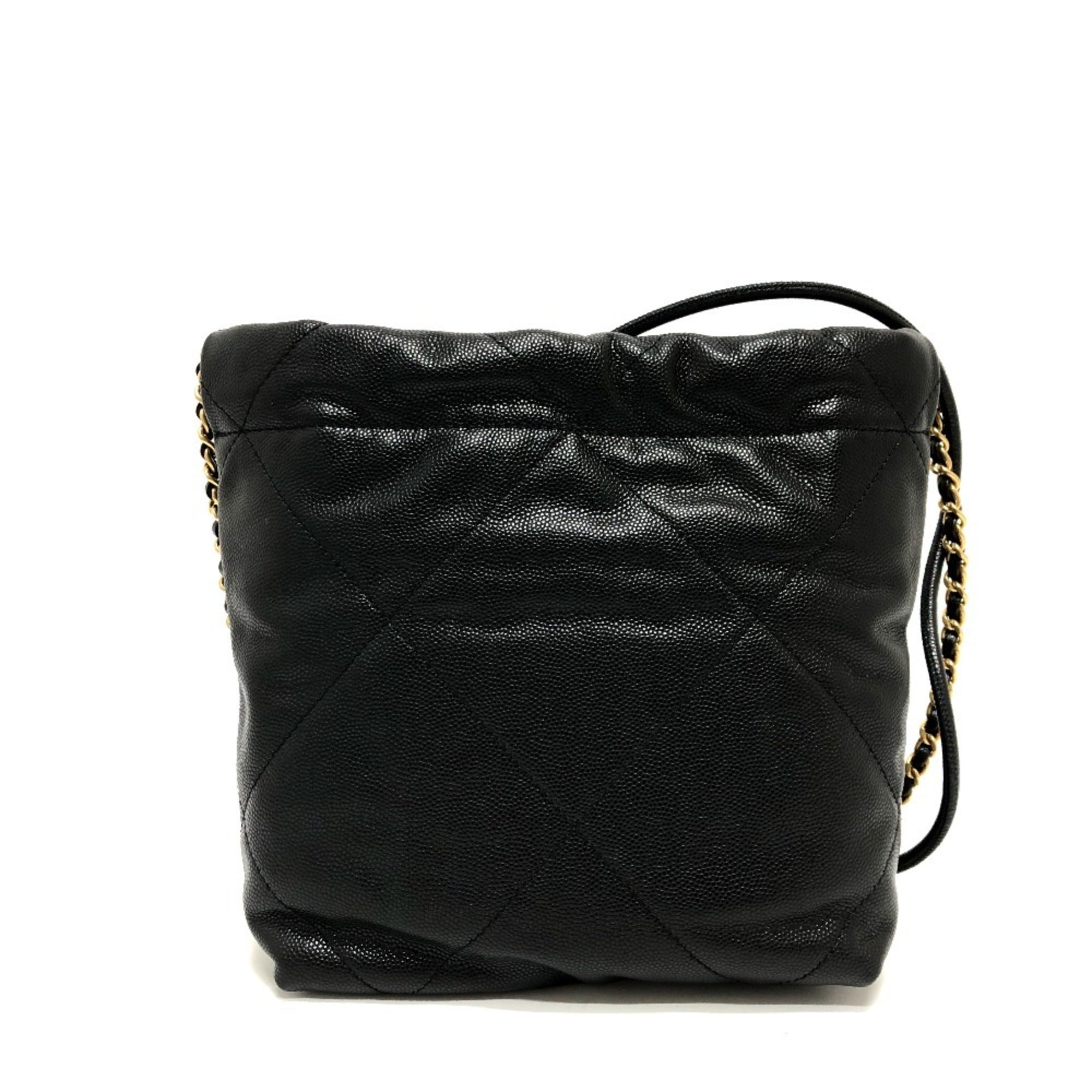 Chanel Black Grained Calfskin Shoulder Bag (Pre-Owned)