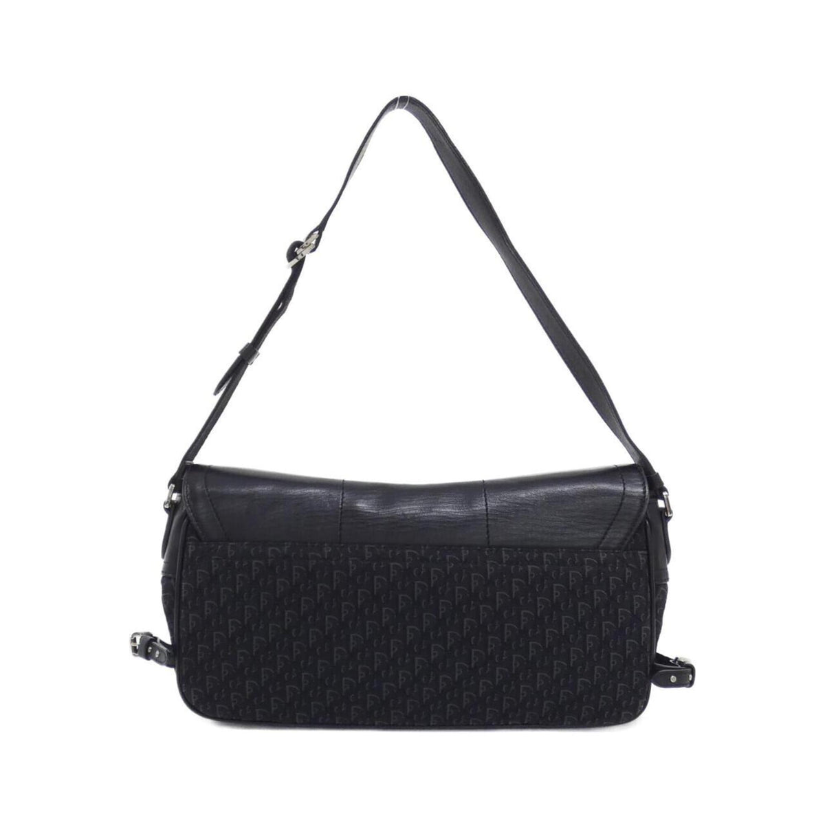 Christian Dior Black Canvas Leather Shoulder Bag (Pre-Owned)