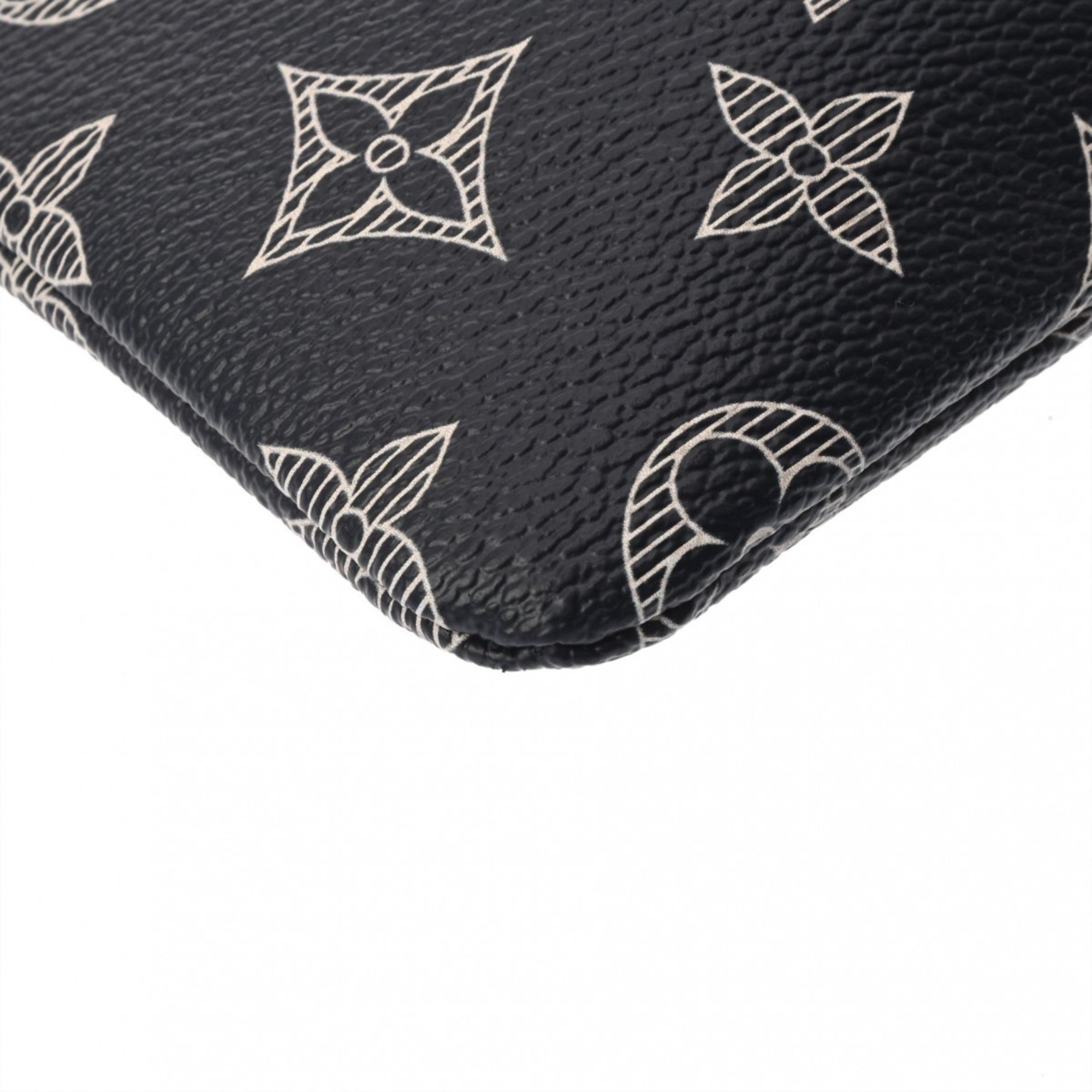 Louis Vuitton Navy Leather Clutch Bag Pochette (Pre-Owned)