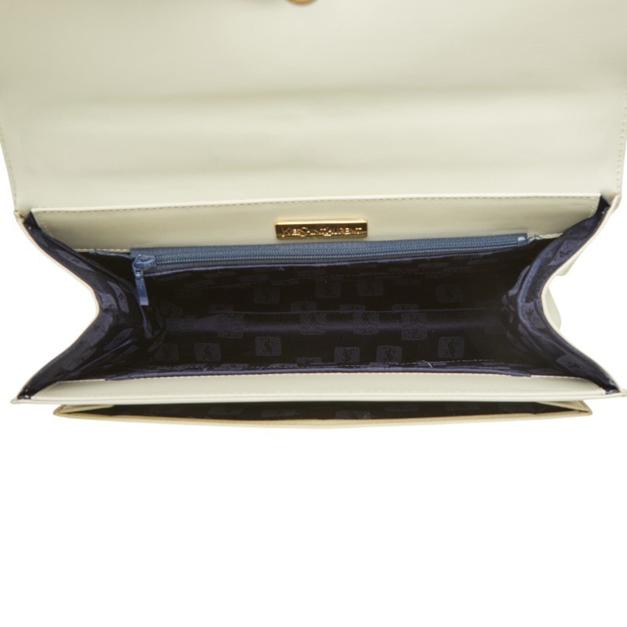 Saint Laurent White Leather Handbag Shoulder Bag (Pre-Owned)