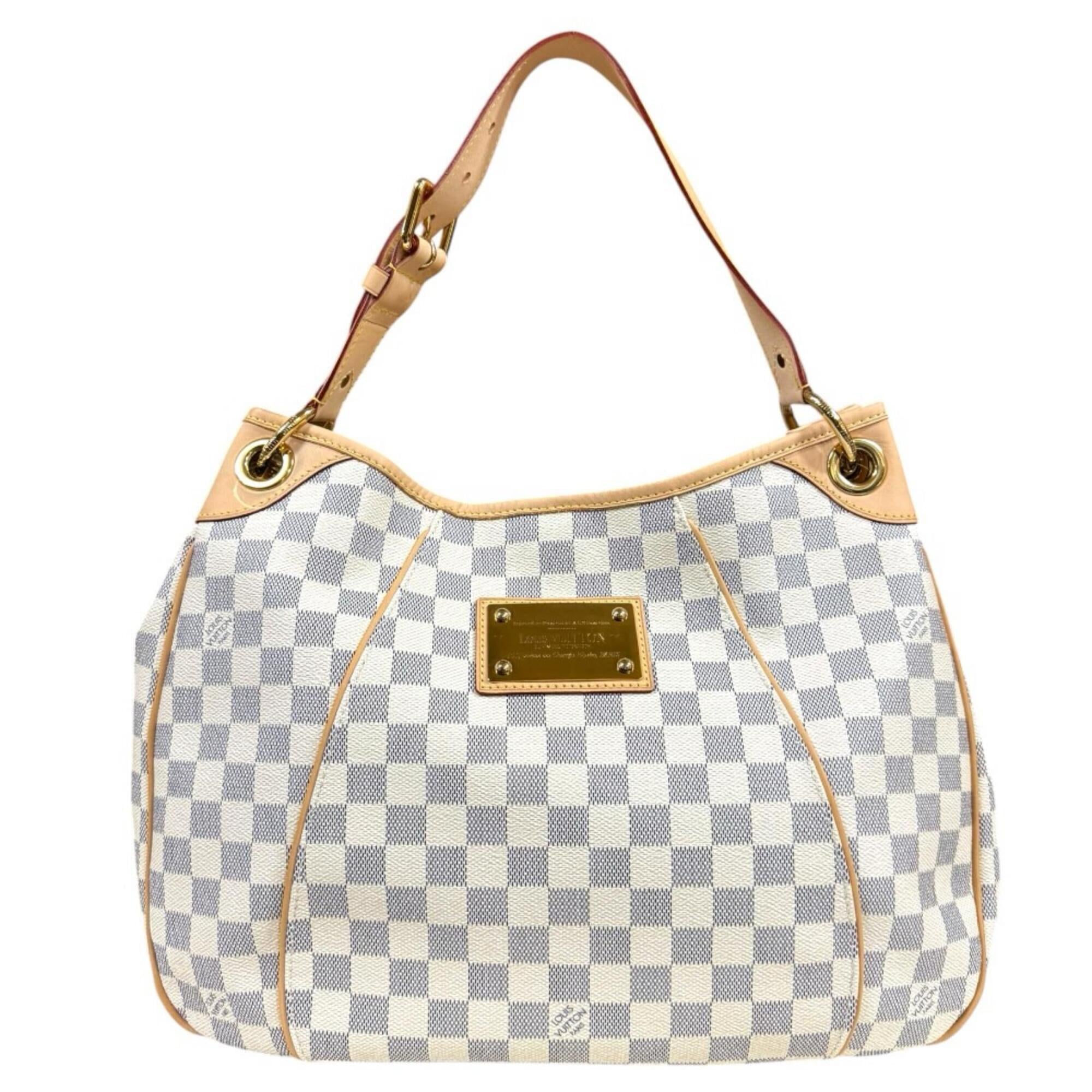 Louis Vuitton White Damier Azur Canvas Shoulder Bag (Pre-Owned)