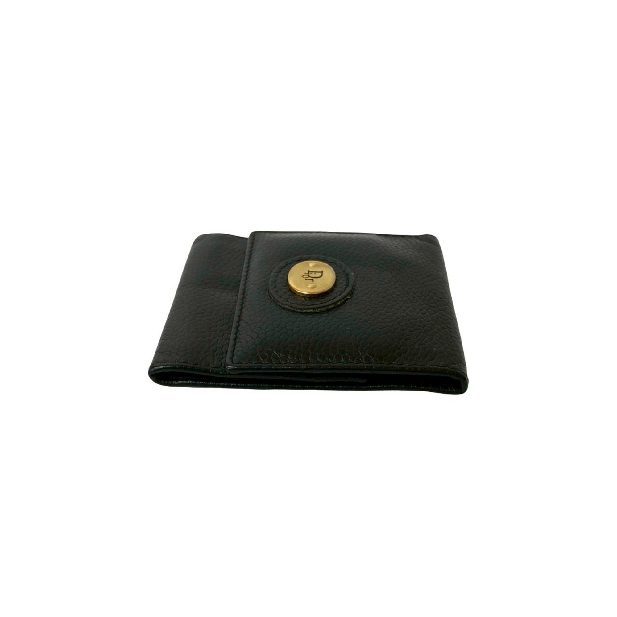 Christian Dior Black Leather Coin Purse/Coin Case (Pre-Owned)