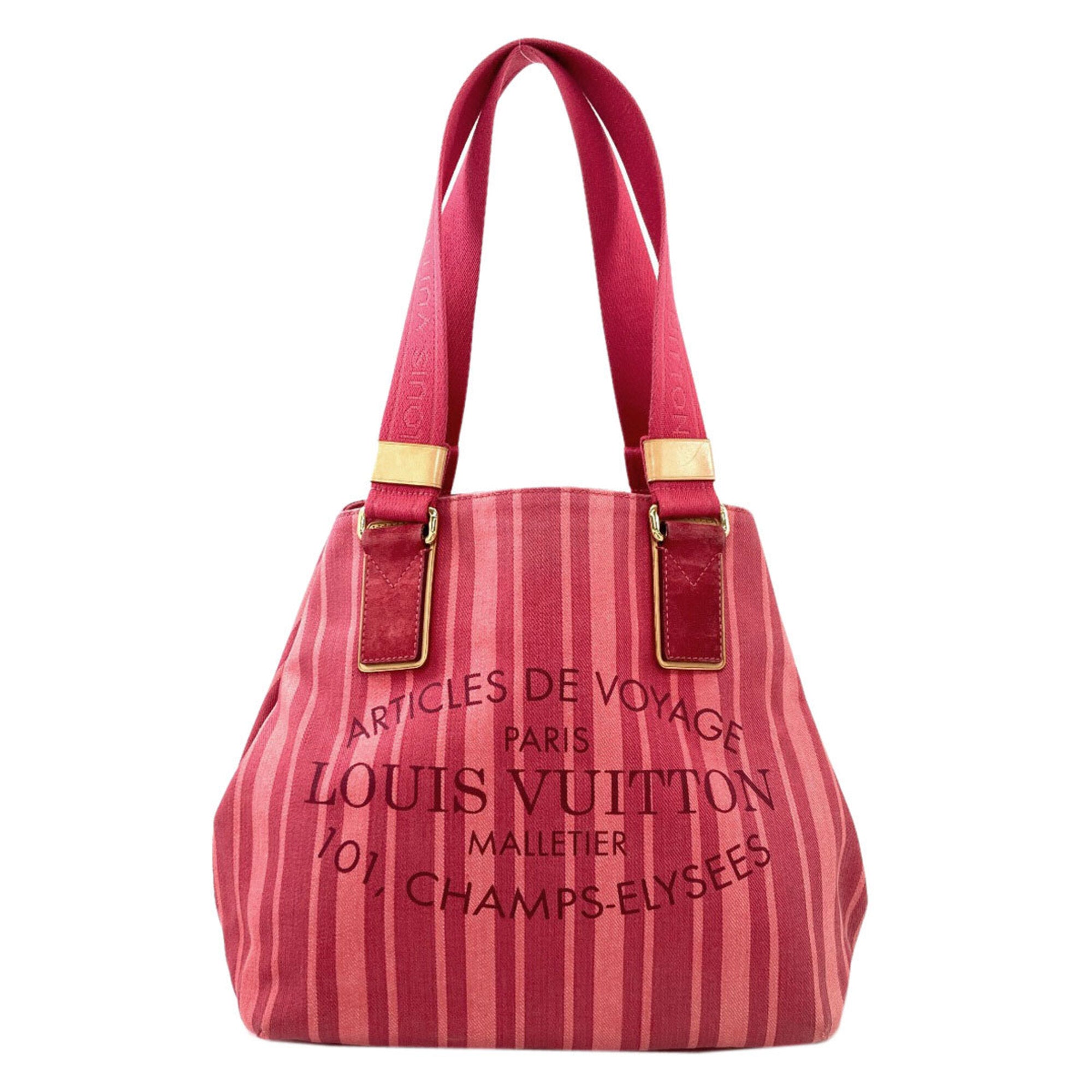 Louis Vuitton Rouge Grenadine Canvas Tote Bag (Pre-Owned)
