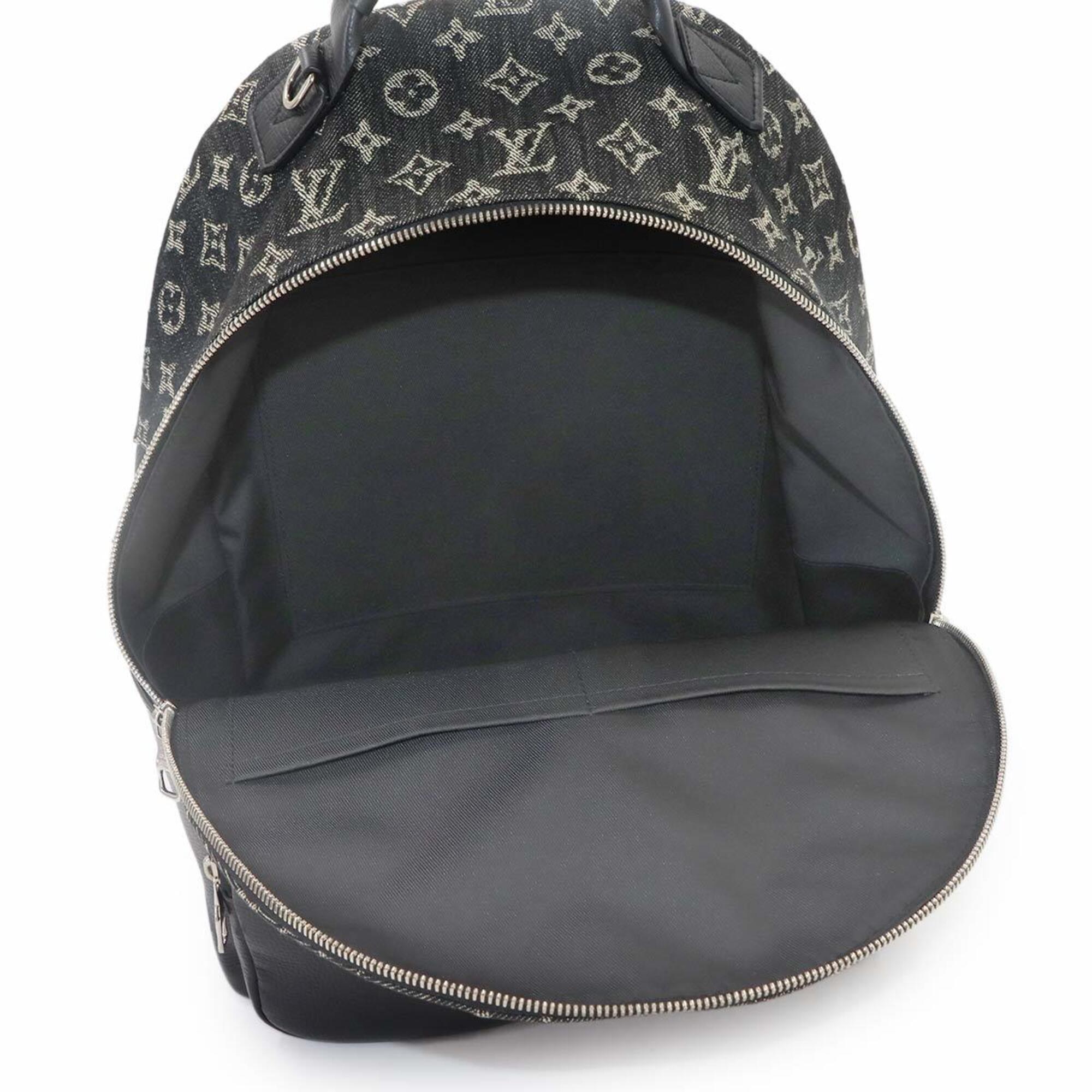 Louis Vuitton Monogram Denim Noir Monogram Denim Leather Backpack (Pre-Owned)