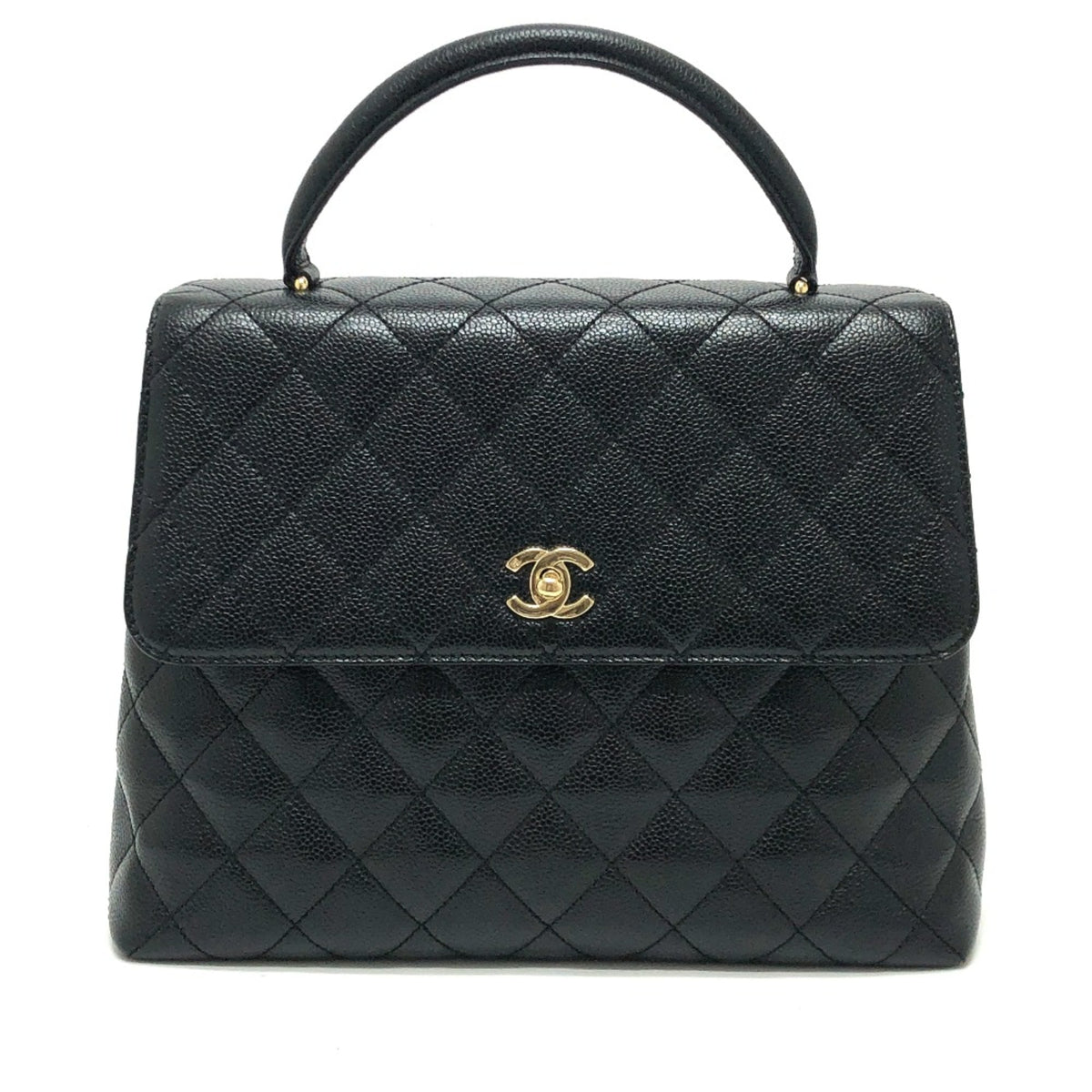 Chanel Black Leather Handbag (Pre-Owned)