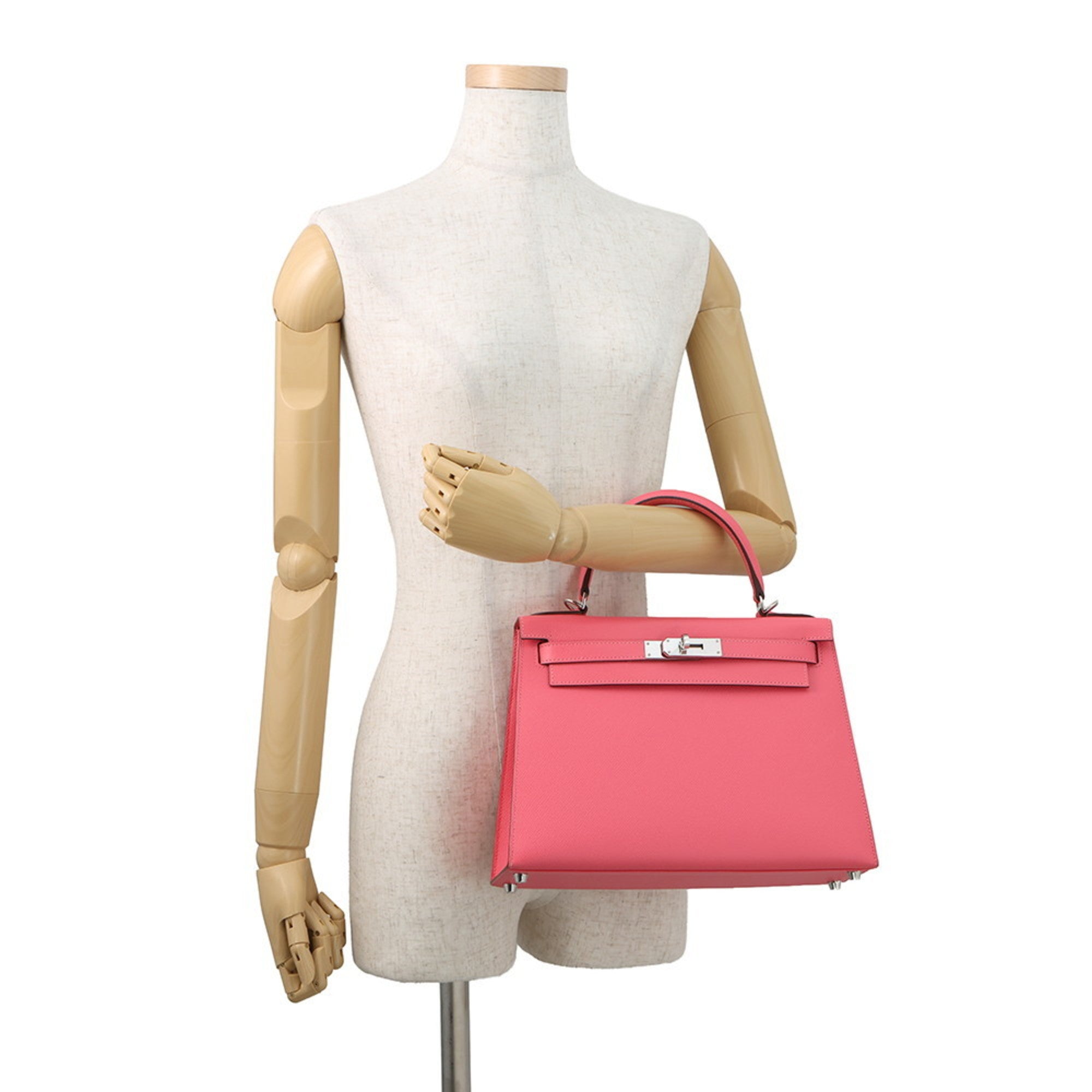 Hermes Kelly Rose Azalee Epsom Leather Handbag (Pre-Owned)