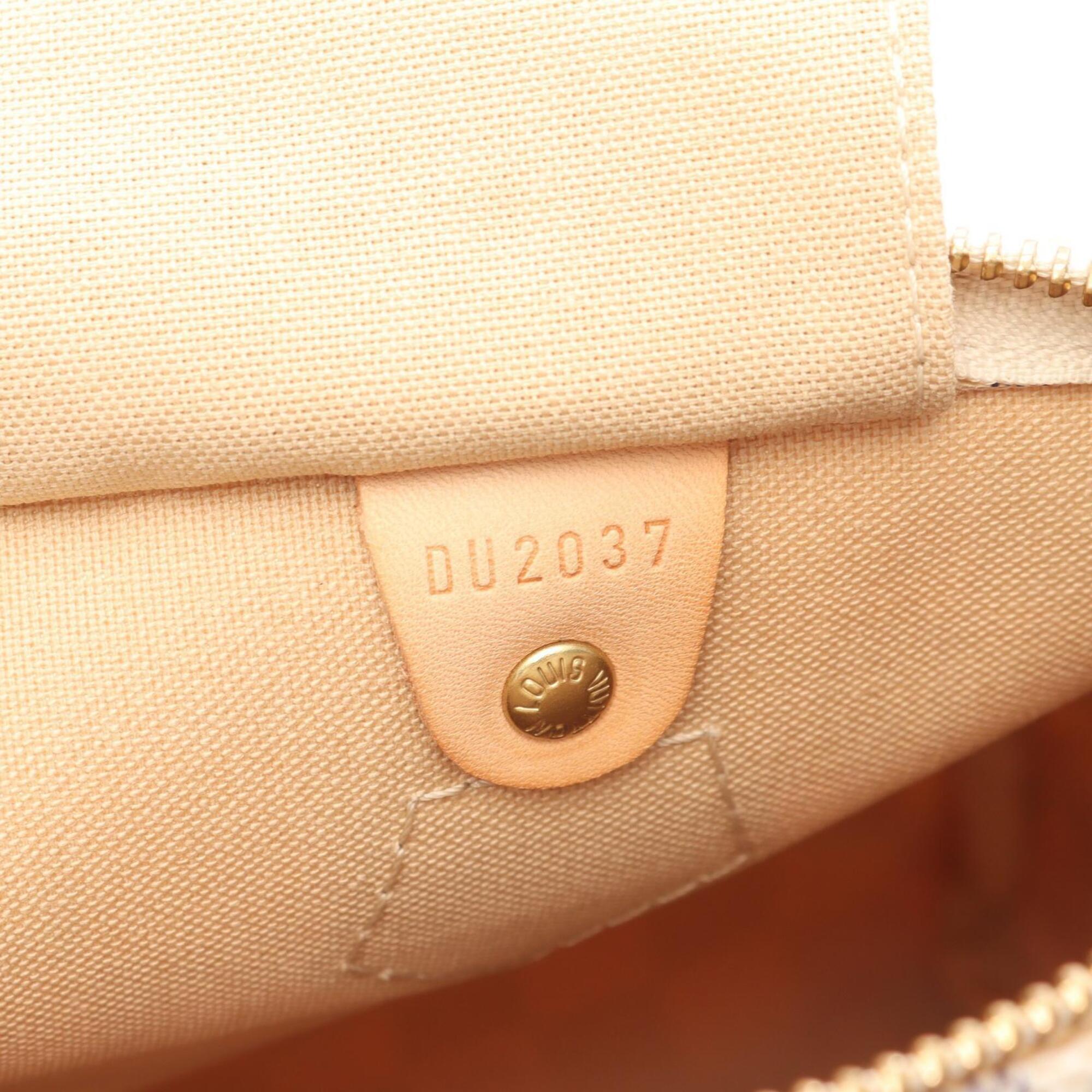 Louis Vuitton White Pvc Coated Canvas Leather Handbag (Pre-Owned)
