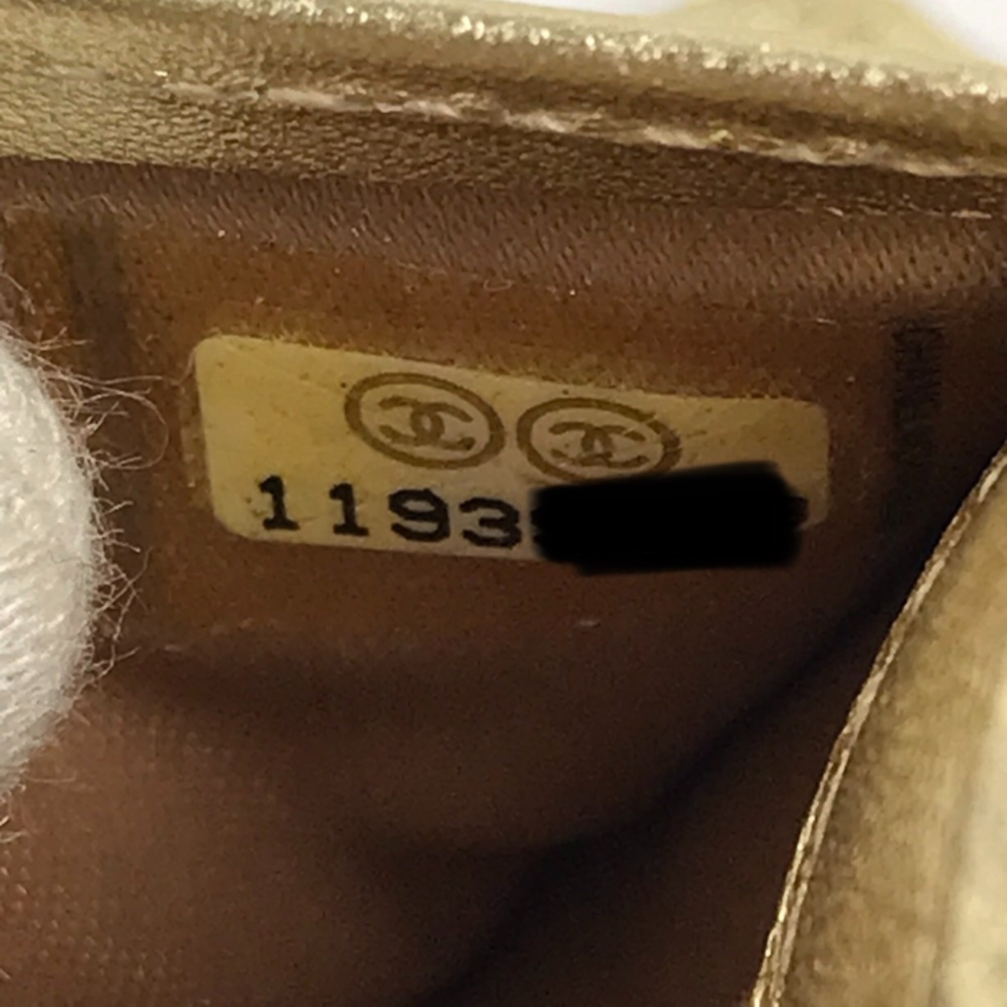Chanel Gold Leather Long Wallet (Bi-Fold) (Pre-Owned)