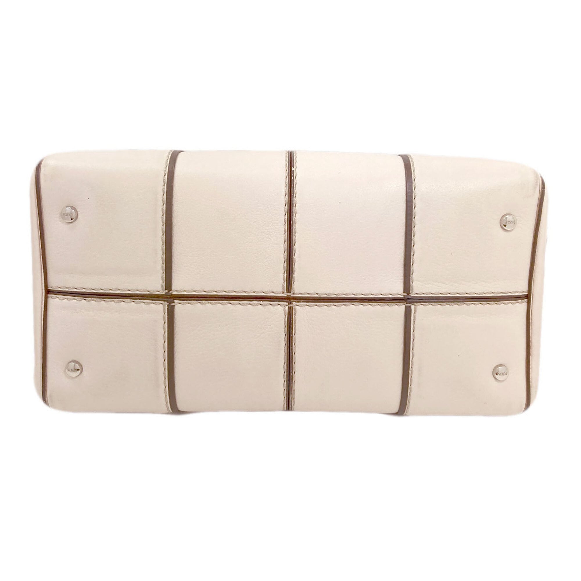 Tod's White Leather Tote Bag (Pre-Owned)