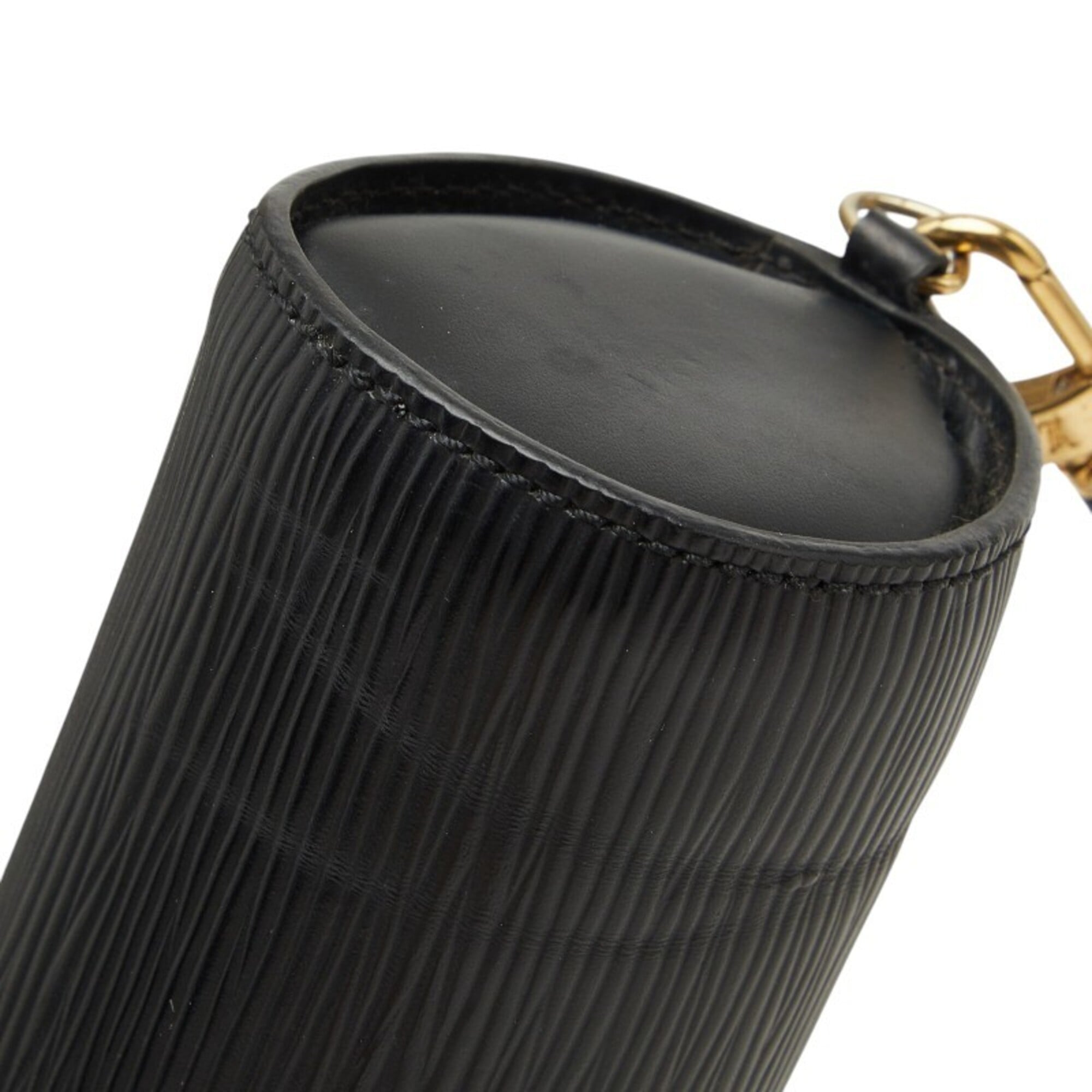 Louis Vuitton Black Noir Leather Handbag Pouch (Pre-Owned)