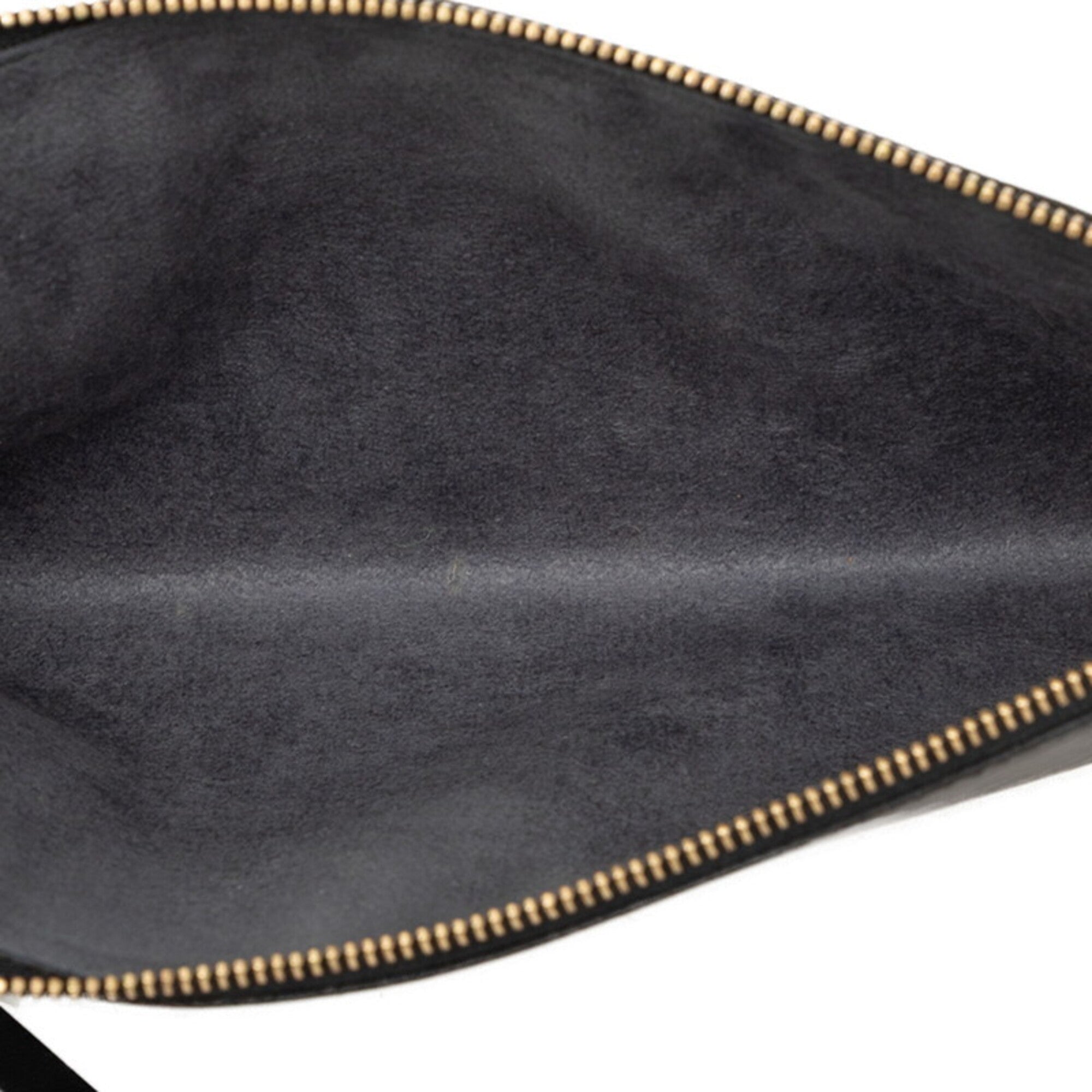 Louis Vuitton Black Noir Leather Handbag Pochette Pouch (Pre-Owned)