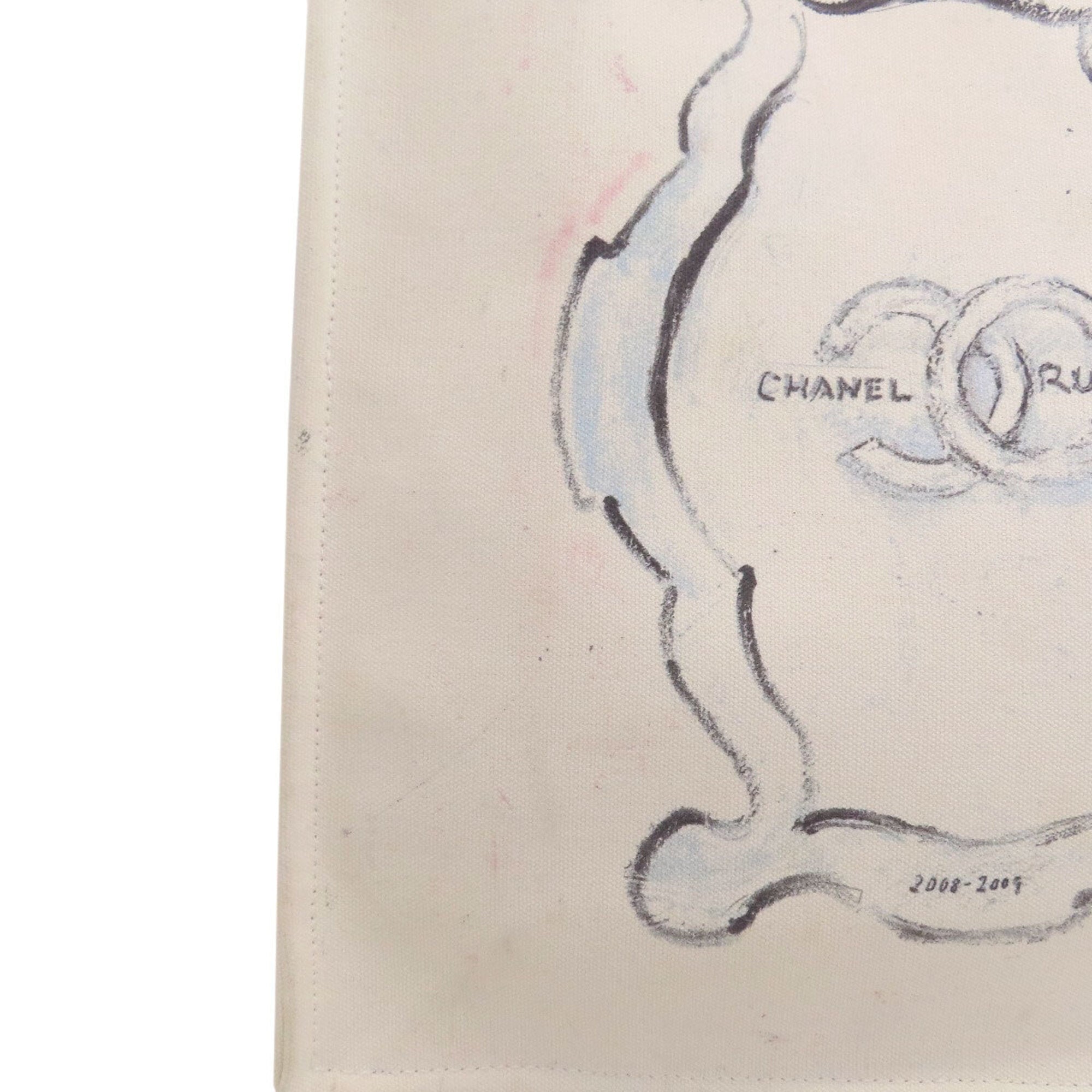 Chanel White Canvas Tote Bag (Pre-Owned)