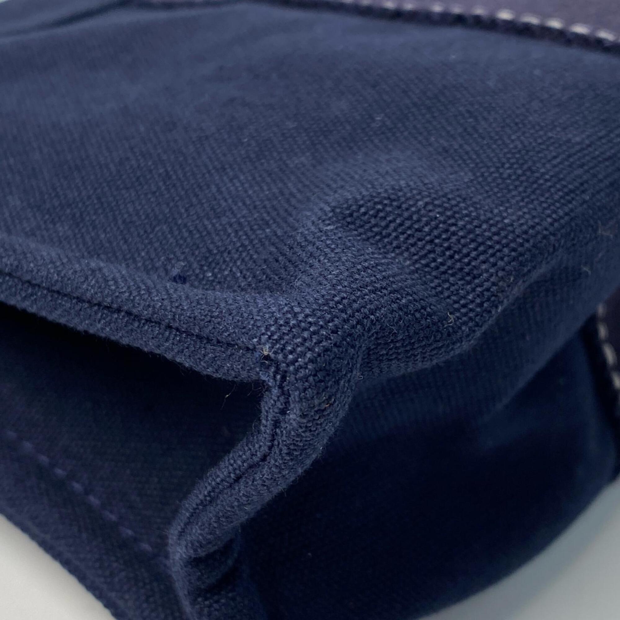 Hermes Navy Canvas Pouch (Pre-Owned)