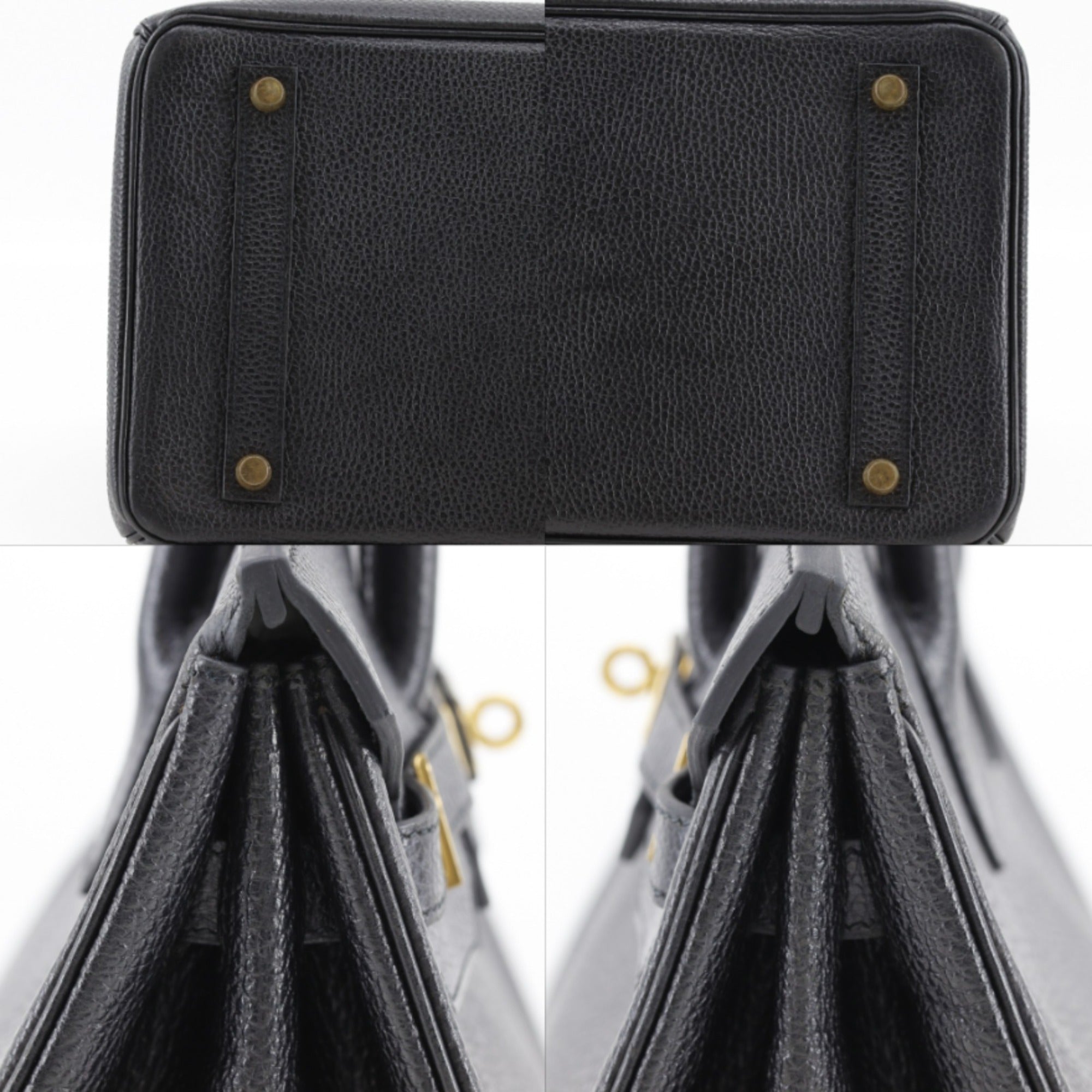 Hermes Birkin Black Fjord Leather Handbag (Pre-Owned)