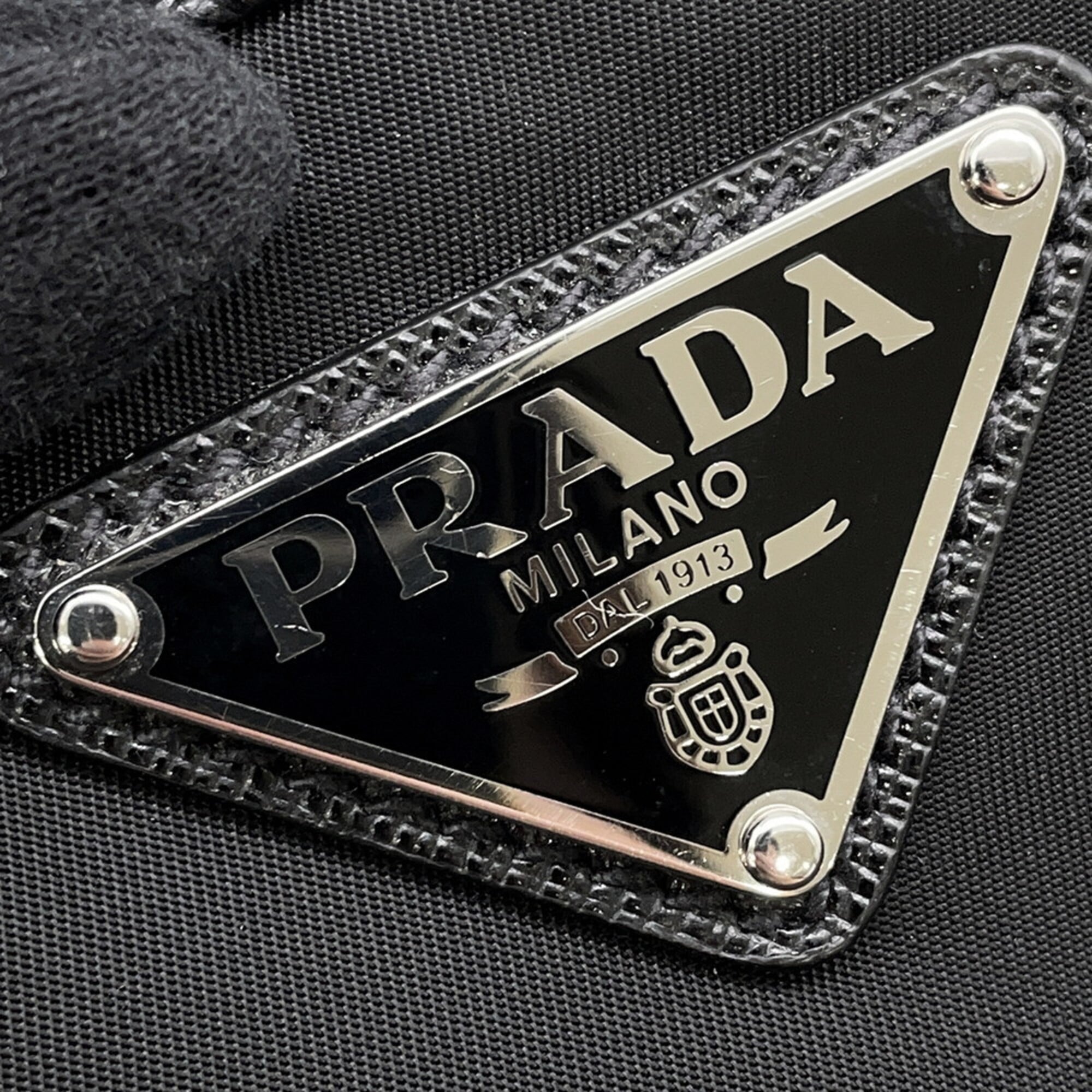Prada Black Nylon Handbag Shoulder Bag (Pre-Owned)