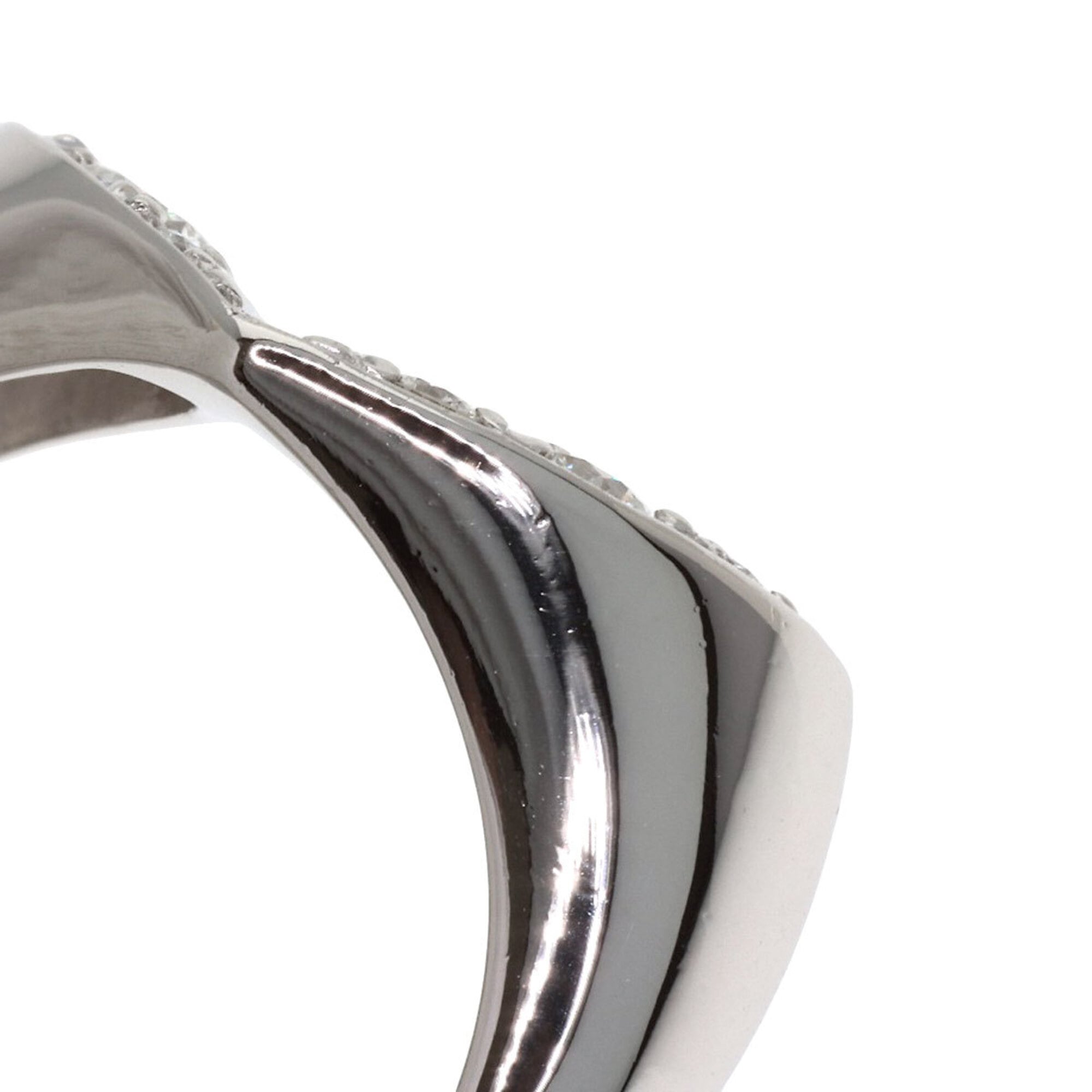Christian Dior Platinum Platinum 950 Band Ring (Pre-Owned)