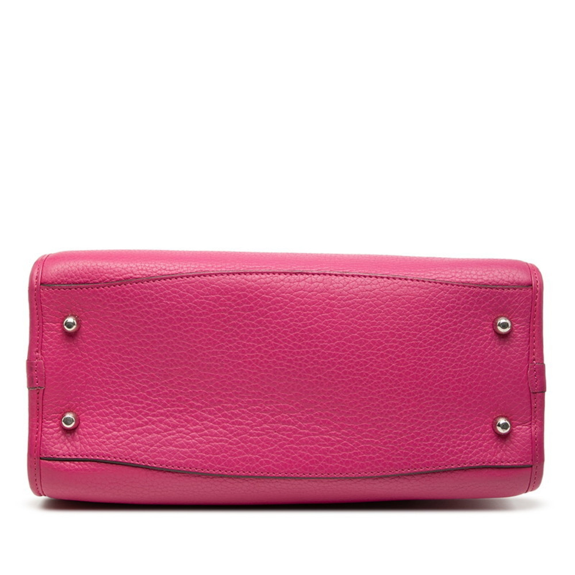 Loewe Pink Leather Handbag Shoulder Bag (Pre-Owned)