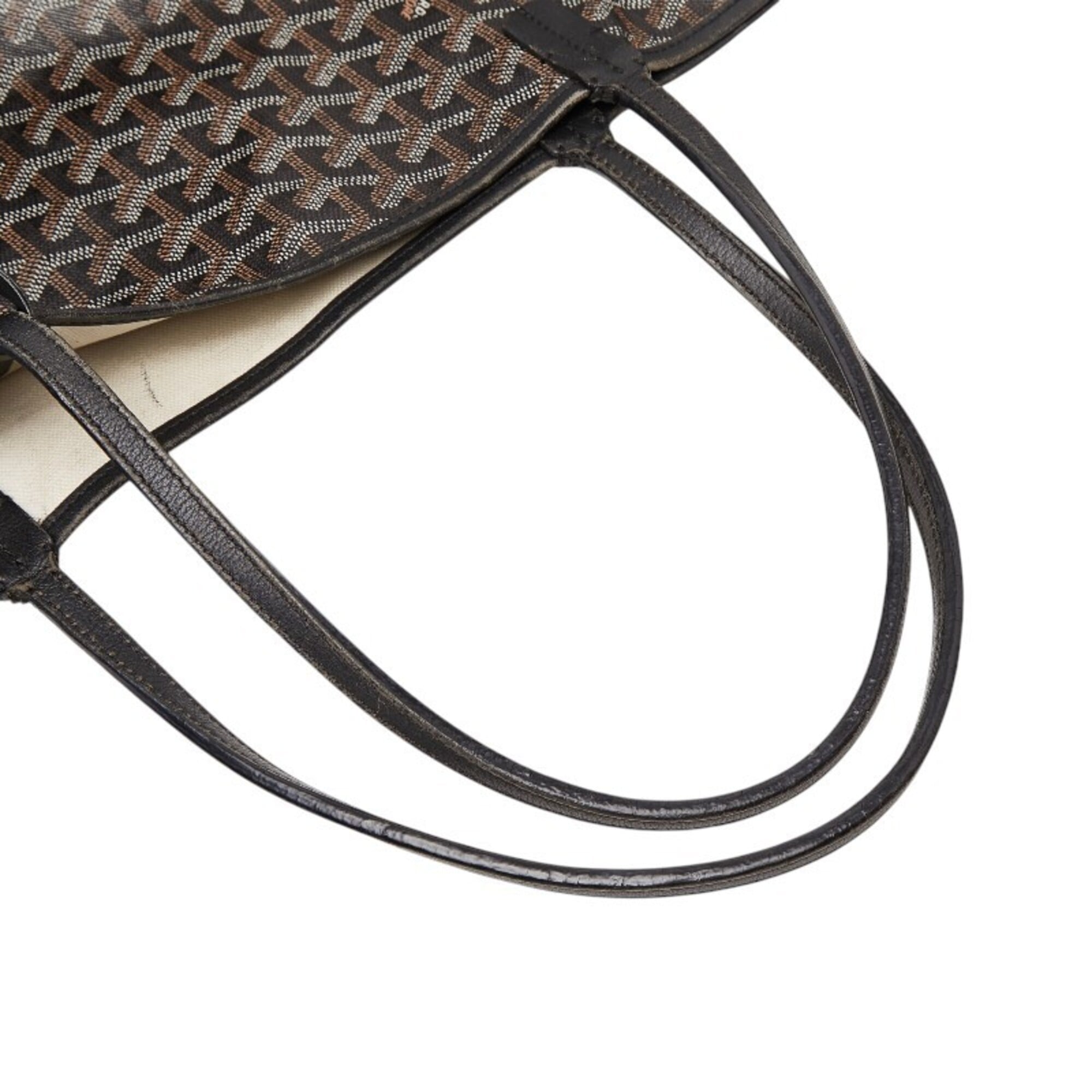 Goyard Black Brown Pvc Leather Pouch Shoulder Bag Tote Bag (Pre-Owned)