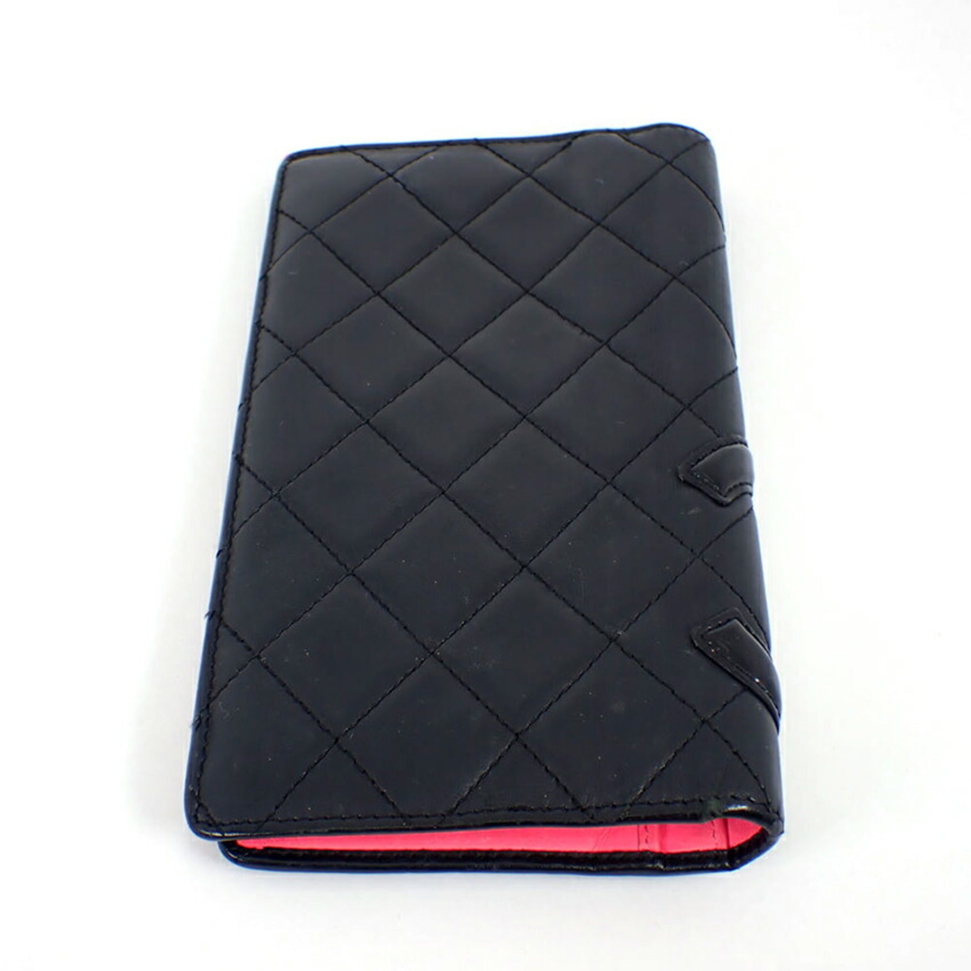 Chanel Black Pink Cambon Ligne Long Wallet (Bi-Fold) (Pre-Owned)