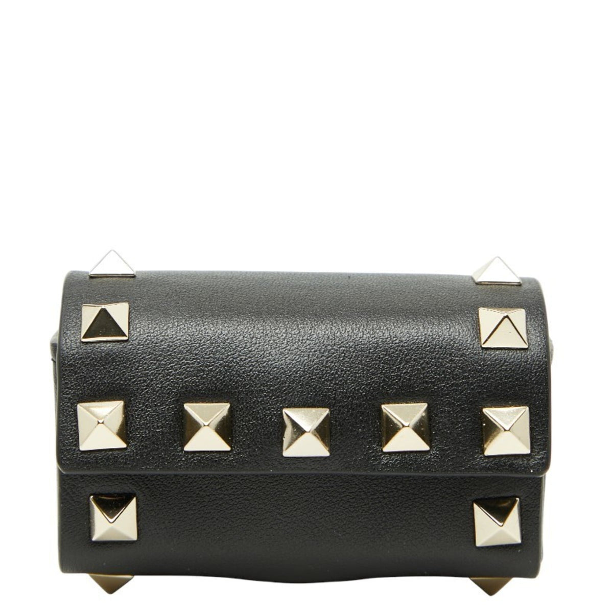 Valentino Black Leather Handbag Pouch (Pre-Owned)