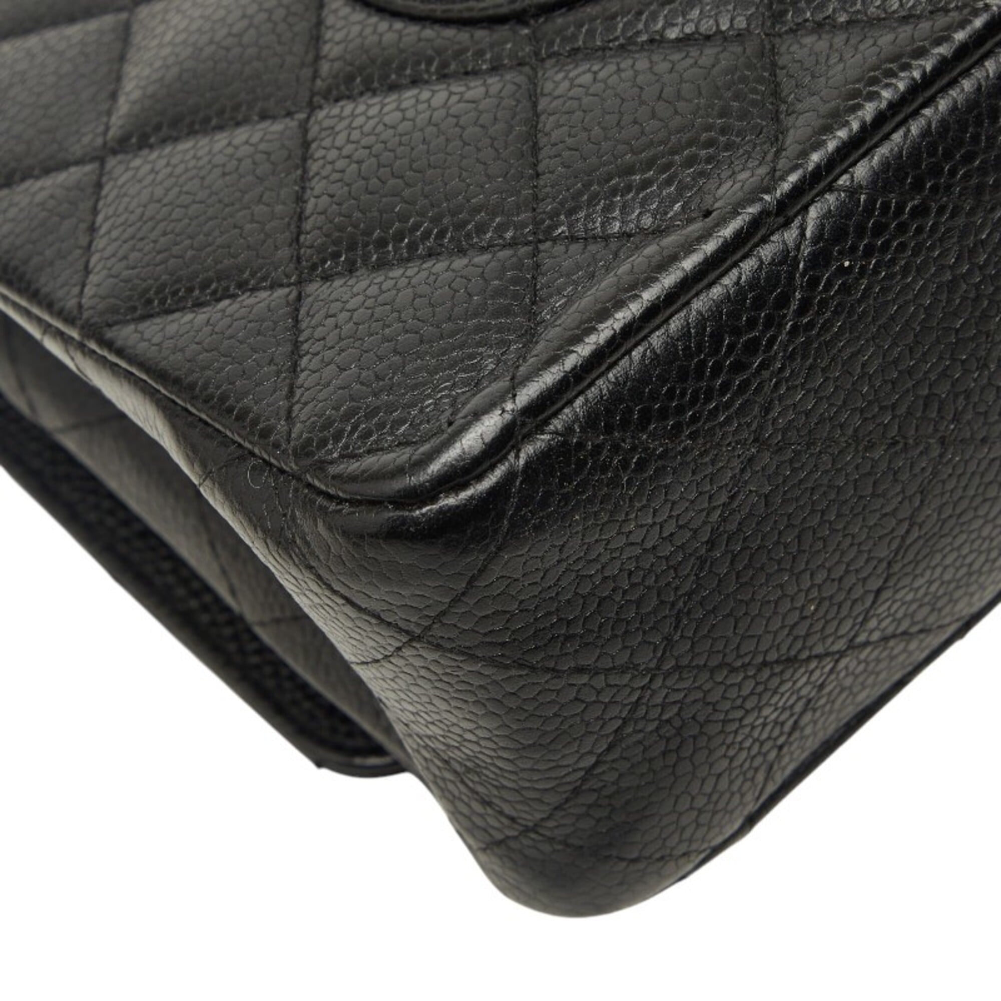 Chanel Black Grained Calfskin Shoulder Bag (Pre-Owned)