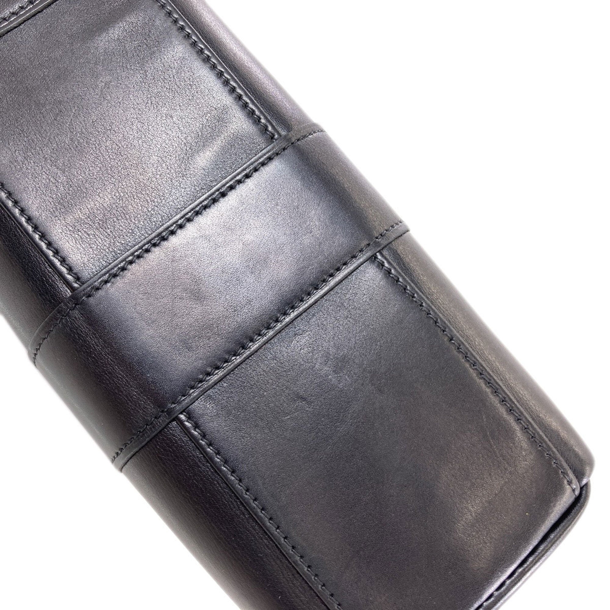 Hermes Black Evercalf Leather Handbag (Pre-Owned)