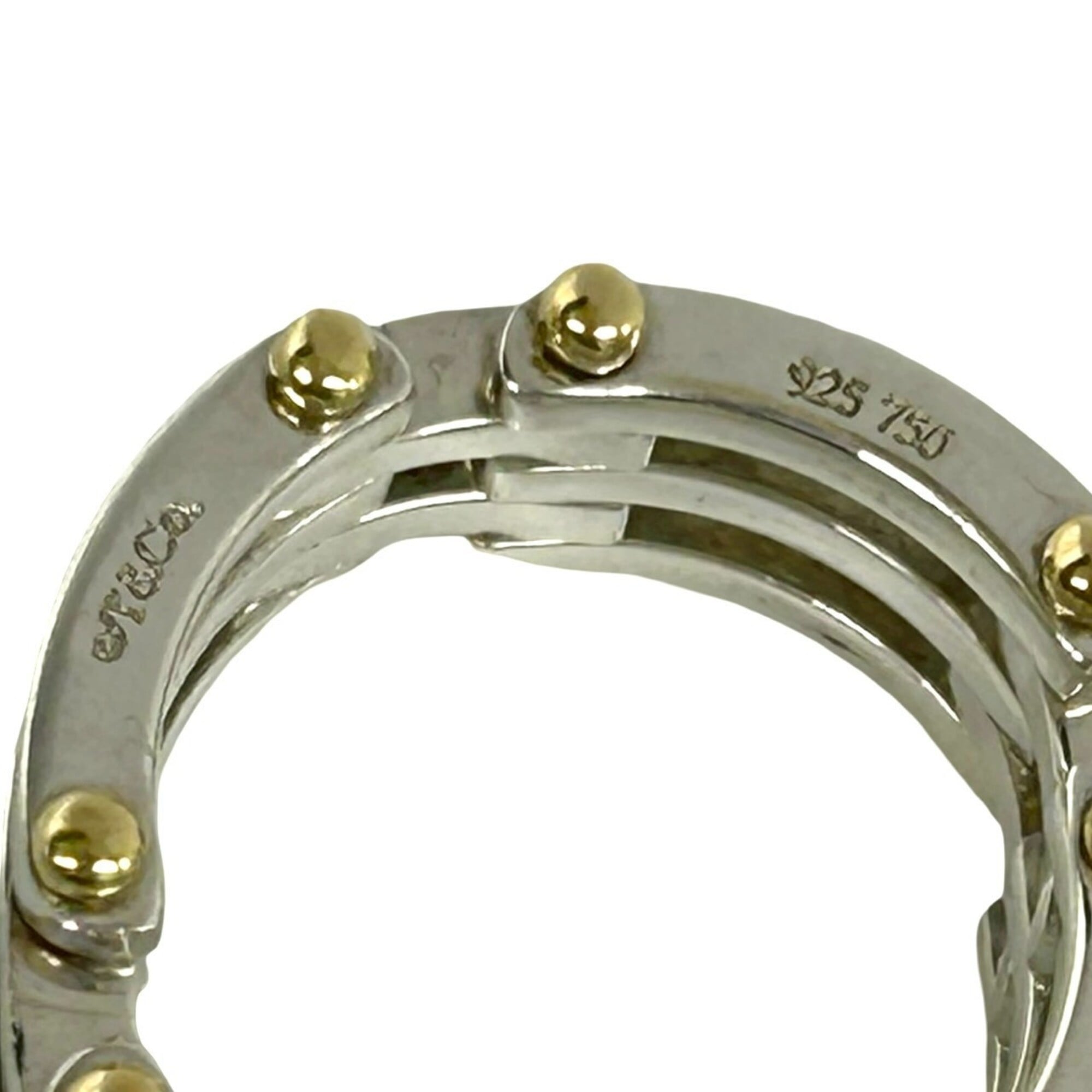 Tiffany Gold Silver Yellow Gold (18K) Silver 925 Band Ring (Pre-Owned)