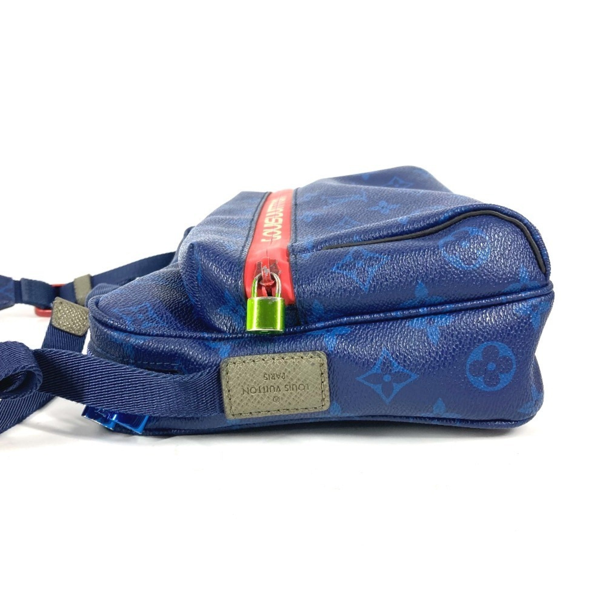 Louis Vuitton Blue Green Red Color Monogram Canvas Shoulder Bag (Pre-Owned)