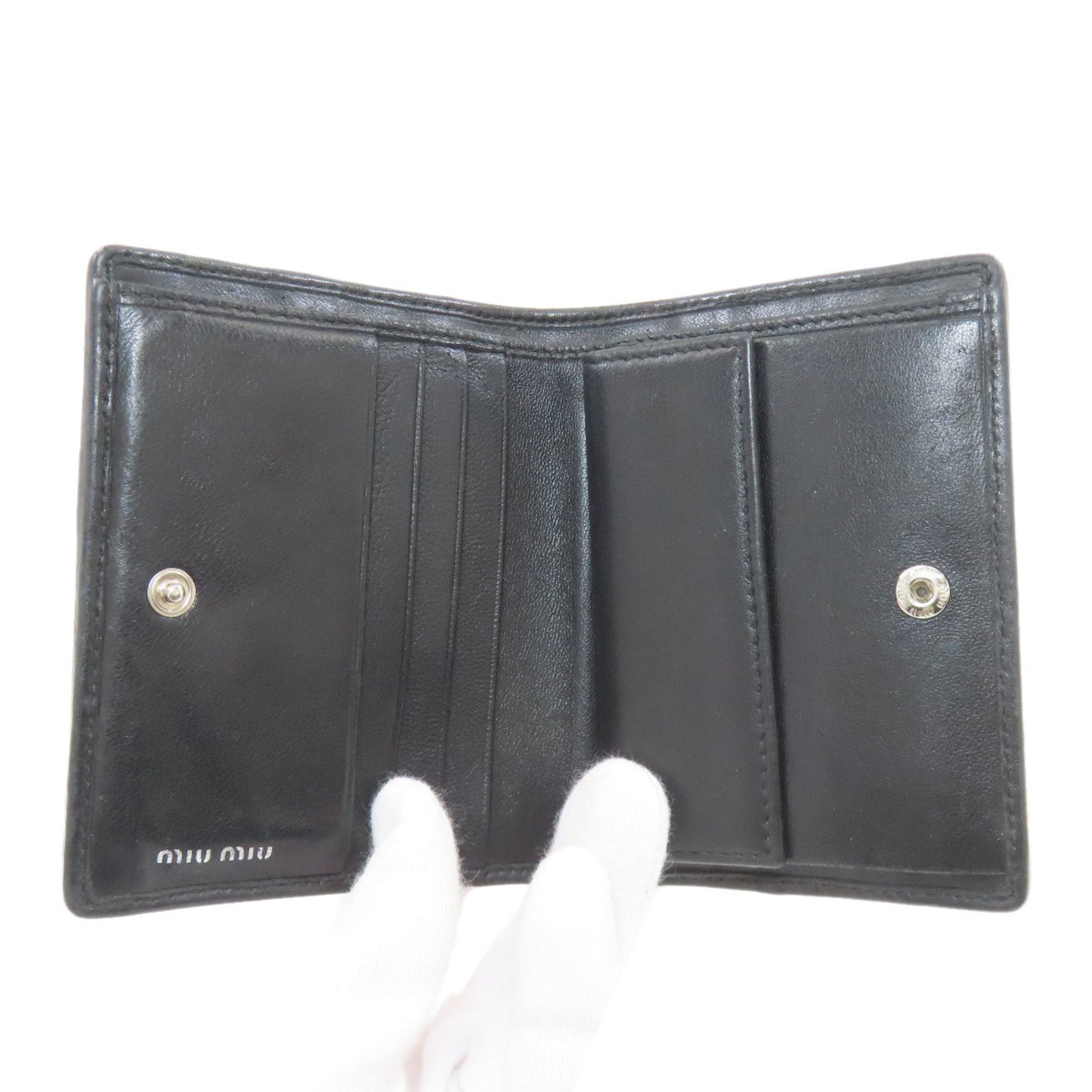 Miu Miu Black Leather Wallet (Bi-Fold) (Pre-Owned)