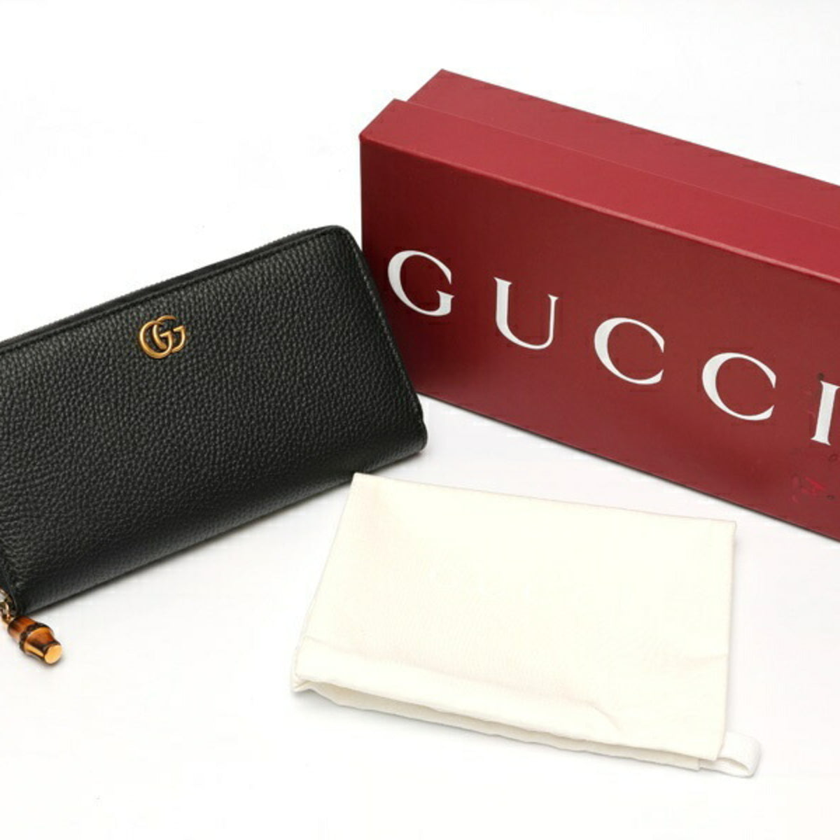 Gucci Black Leather Long Wallet (Bi-Fold) (Pre-Owned)