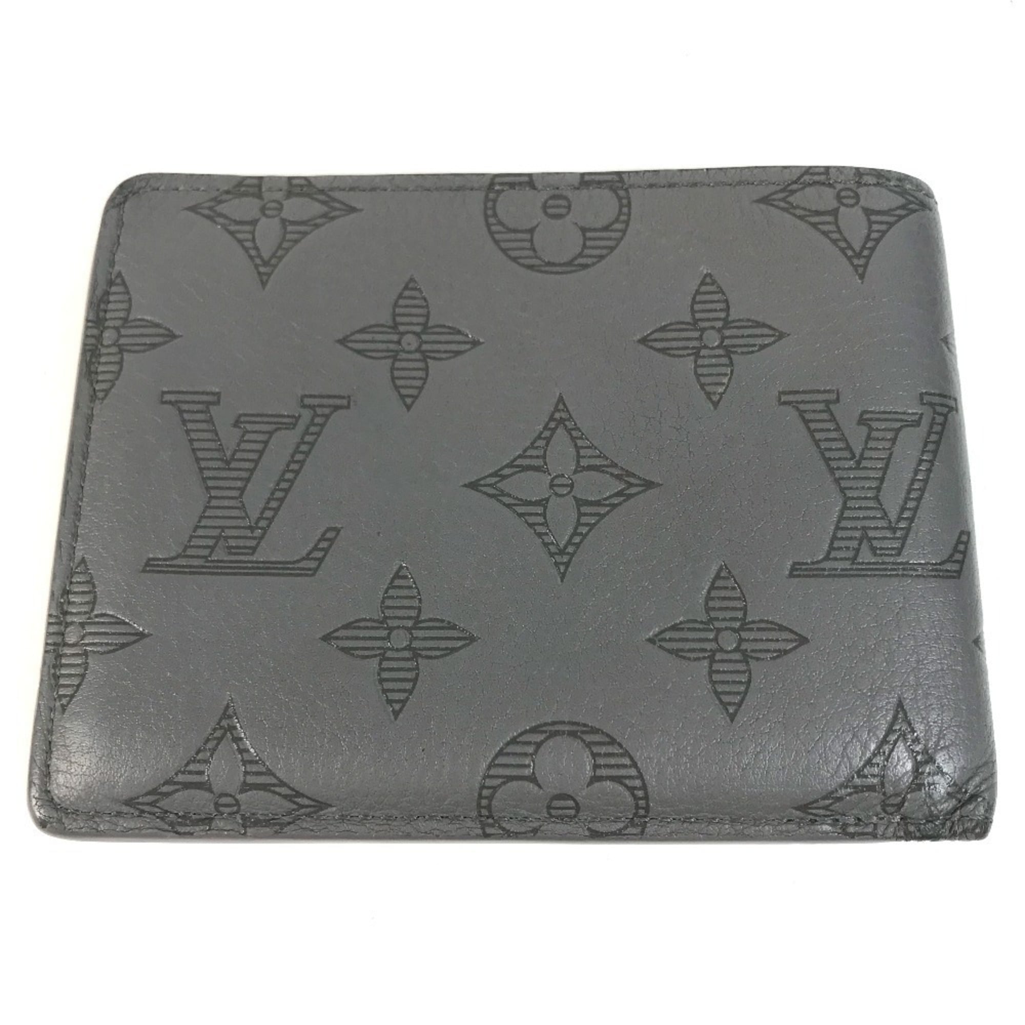 Louis Vuitton Monogram Shadow Gray Monogram Shadow Wallet (Bi-Fold) (Pre-Owned)
