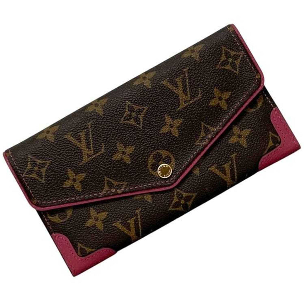 Louis Vuitton Brown Monogram Pink Monogram Long Wallet (Bi-Fold) (Pre-Owned)