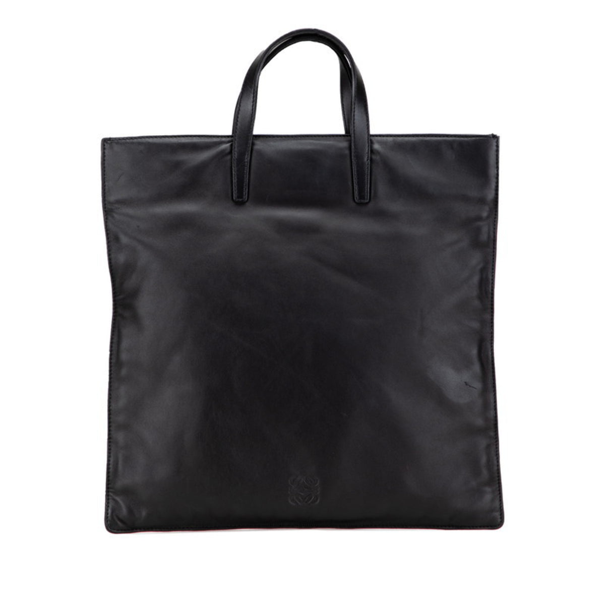 Loewe Black Leather Handbag Tote Bag (Pre-Owned)
