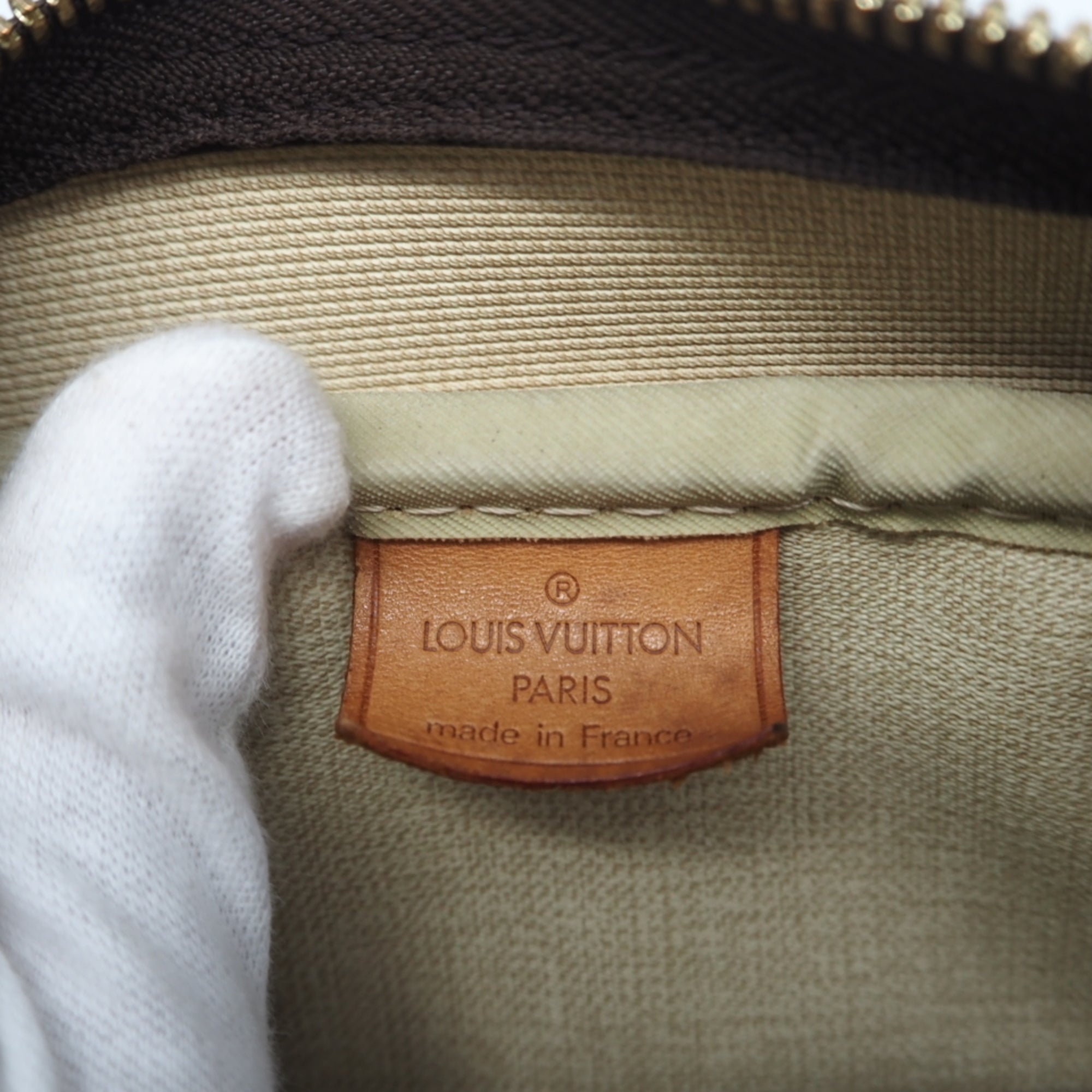 Louis Vuitton Brown Coated Canvas Leather Handbag (Pre-Owned)