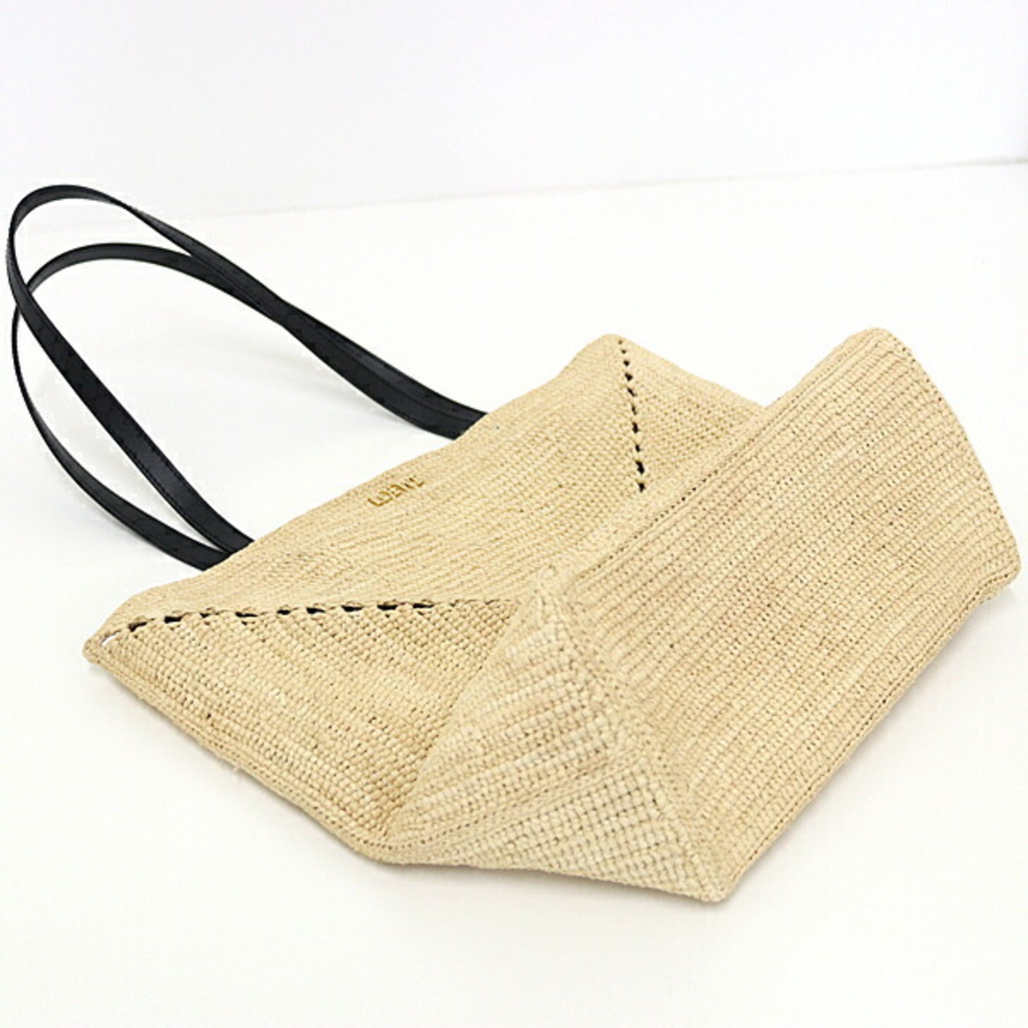 Loewe Raffia Leather Tote Bag (Pre-Owned)