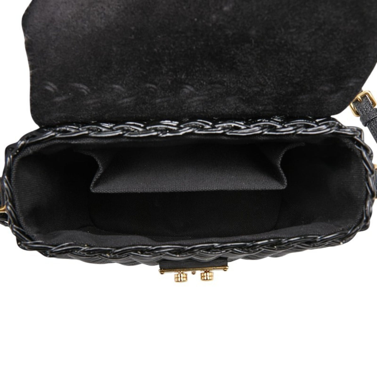 Miu Miu Black Leather Wisteria Vine Shoulder Bag (Pre-Owned)