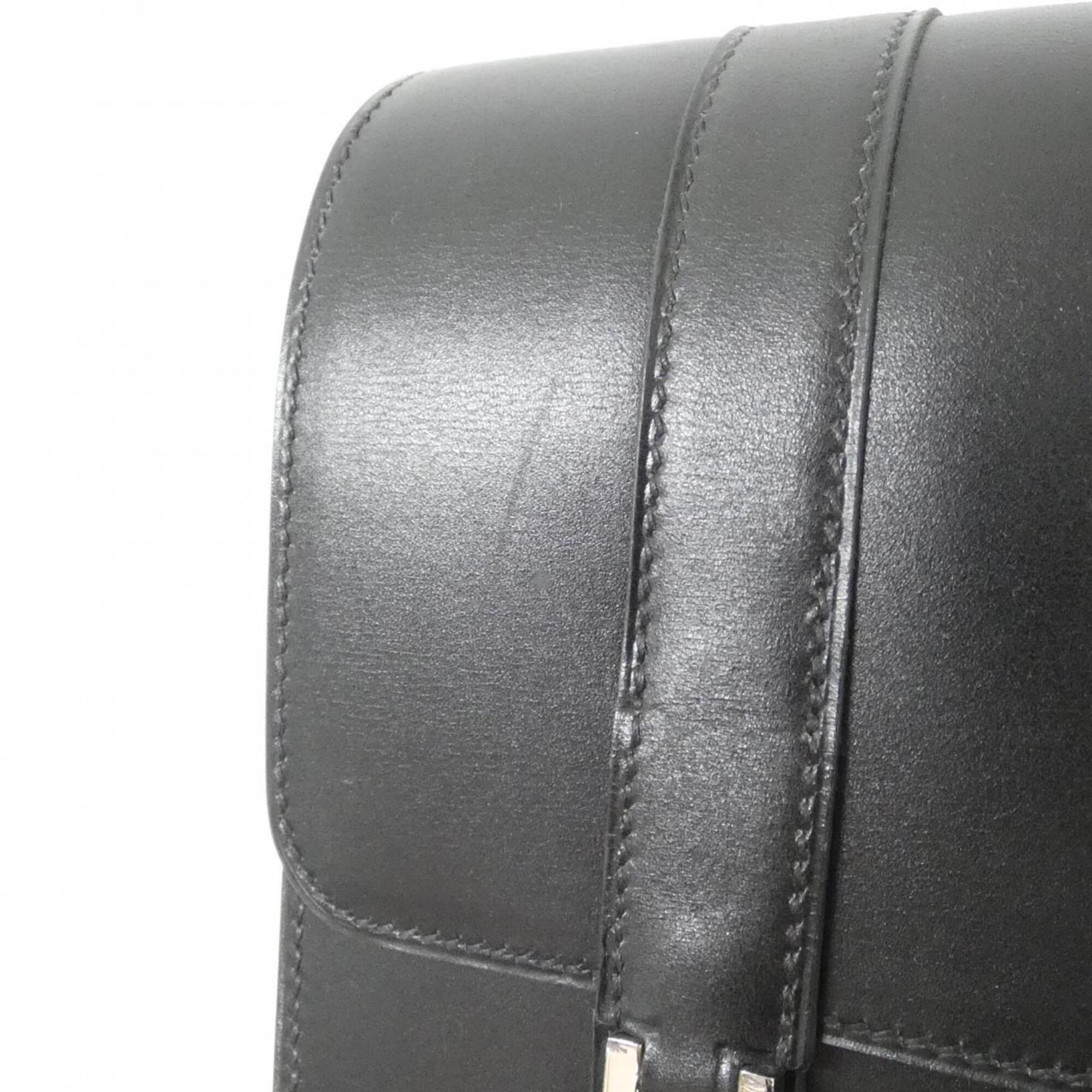 Hermes Black Box Calf Leather Handbag (Pre-Owned)