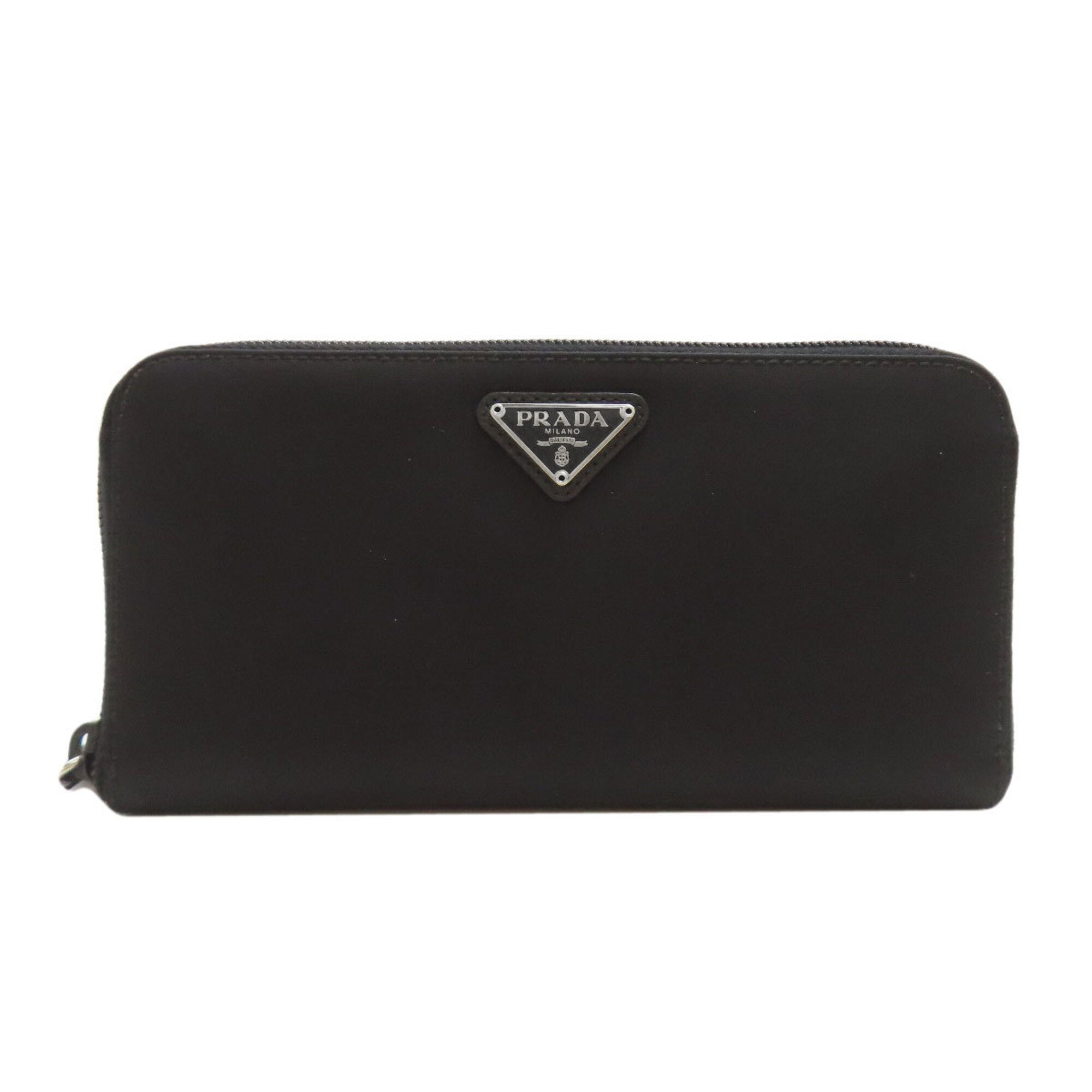 Prada Black Nylon Long Wallet (Bi-Fold) (Pre-Owned)