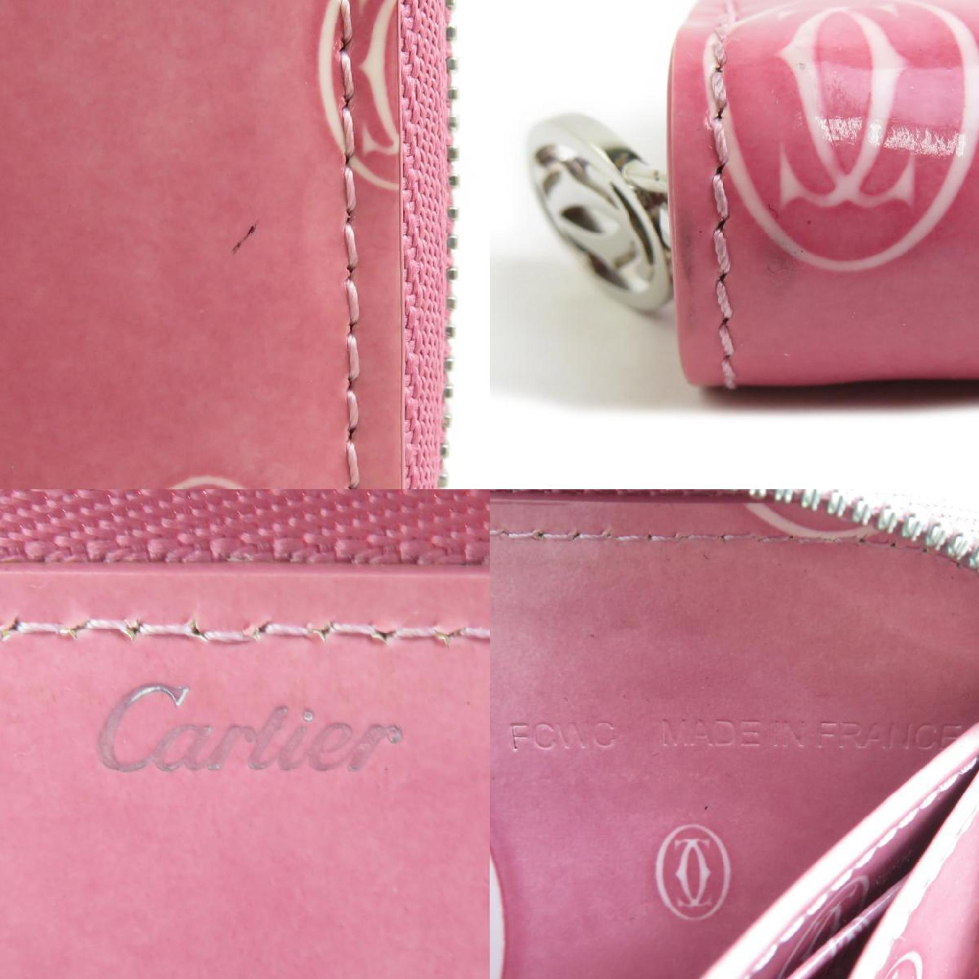 Cartier Pink Leather Long Wallet (Bi-Fold) (Pre-Owned)