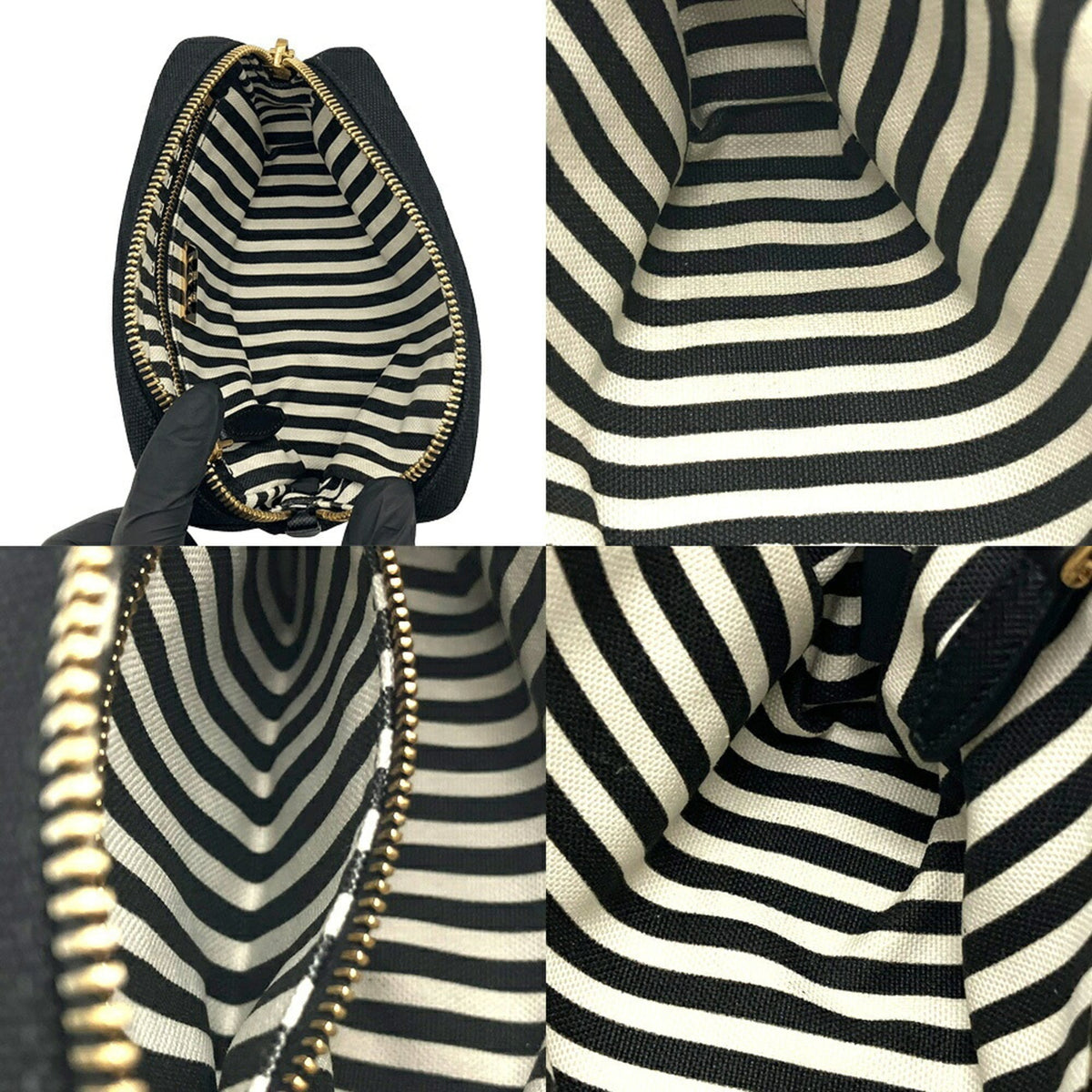 Prada Black Canapa Pouch (Pre-Owned)