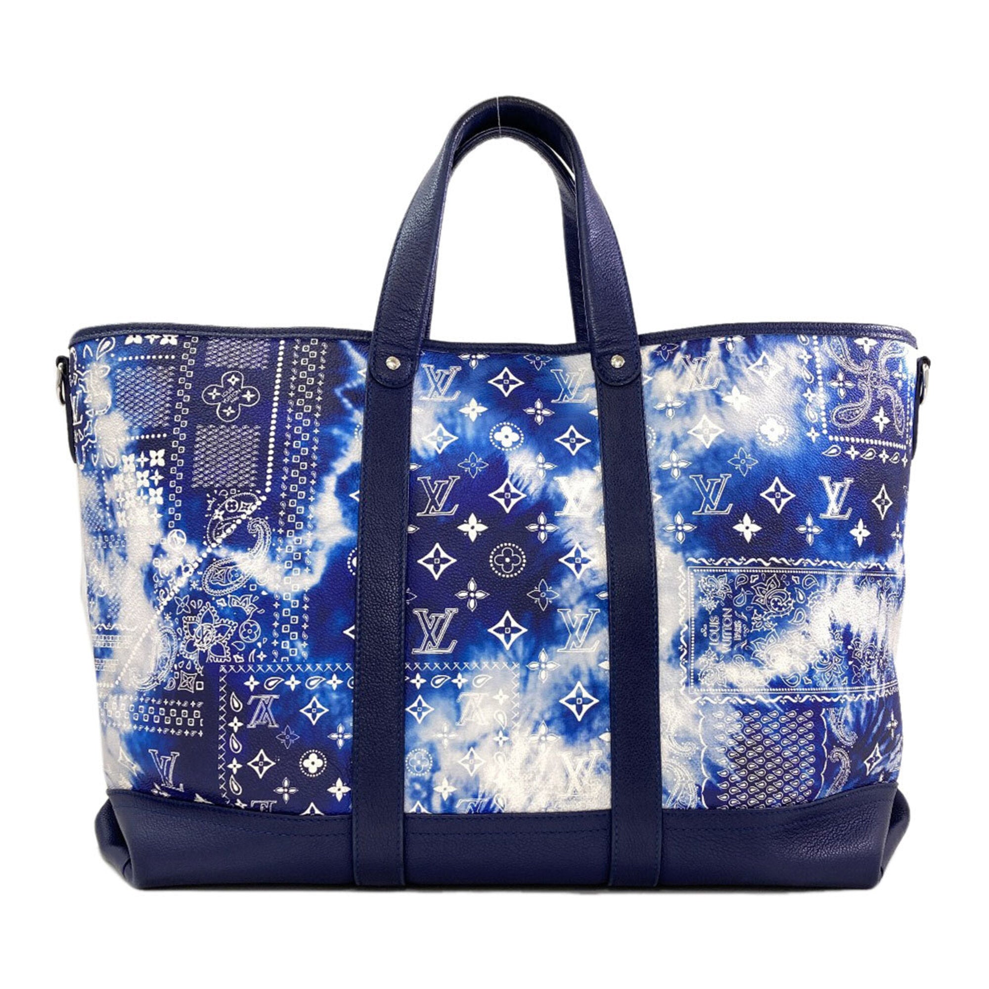 Louis Vuitton Blue Monogram Tote Bag (Pre-Owned)