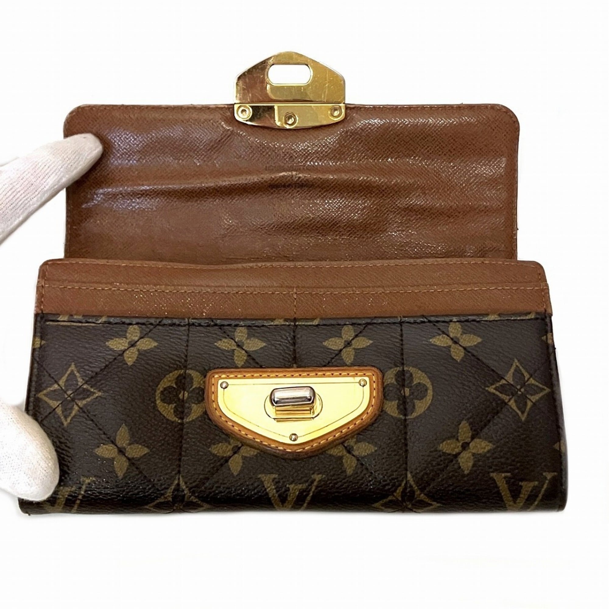 Louis Vuitton Brown Monogram Long Wallet (Tri-Fold) (Pre-Owned)