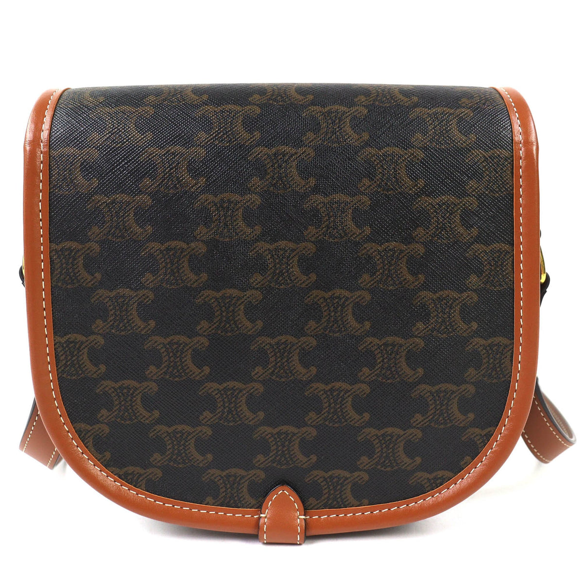 Celine Brown Canvas Shoulder Bag (Pre-Owned)